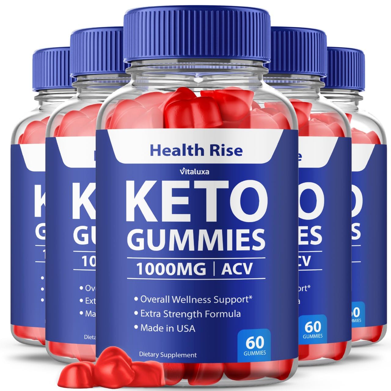 Vitaluxa Health Rise Keto ACV Gummies, Gummy, 300