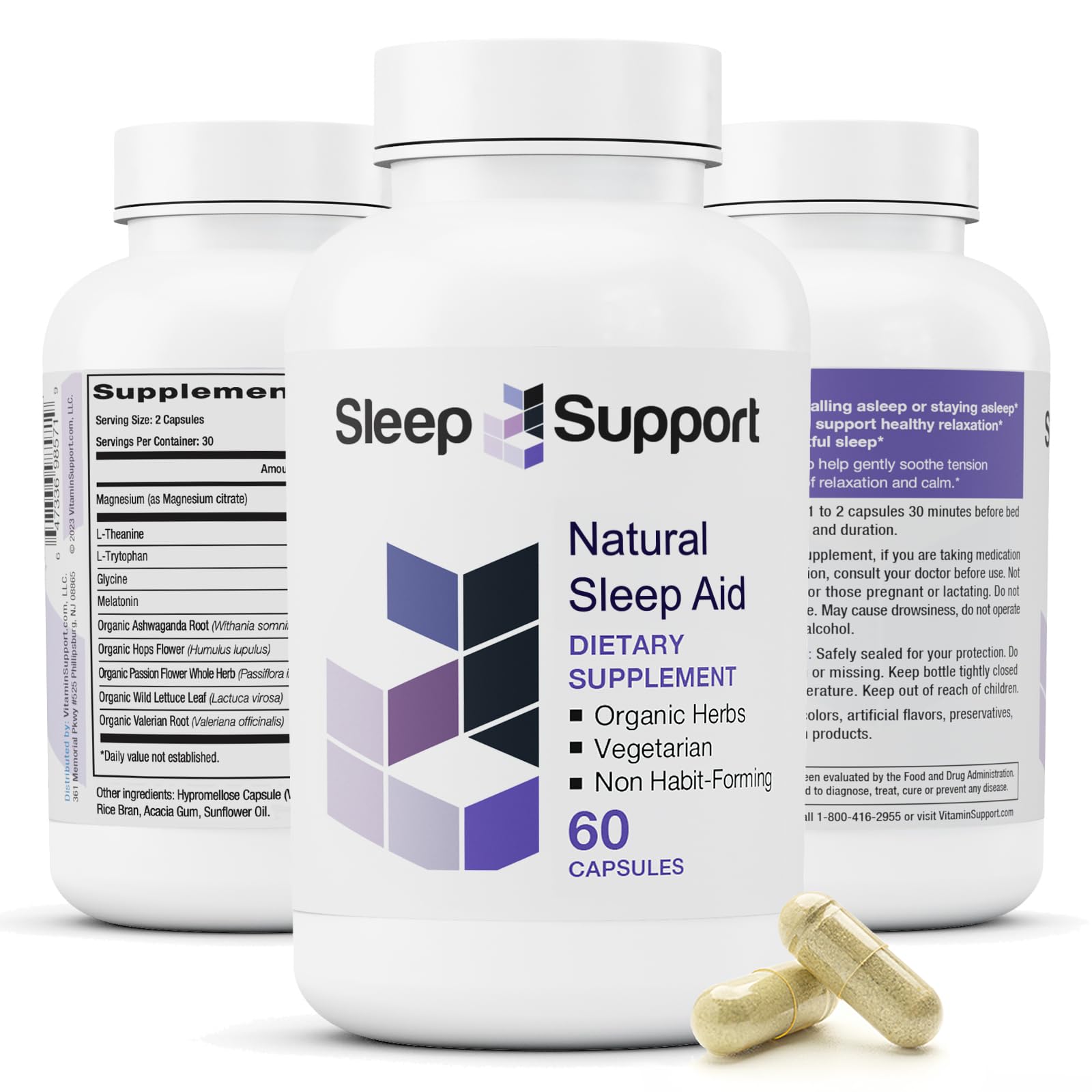 Vitamin Support SleepSupport Natural Sleep Aid 60 Capsules
