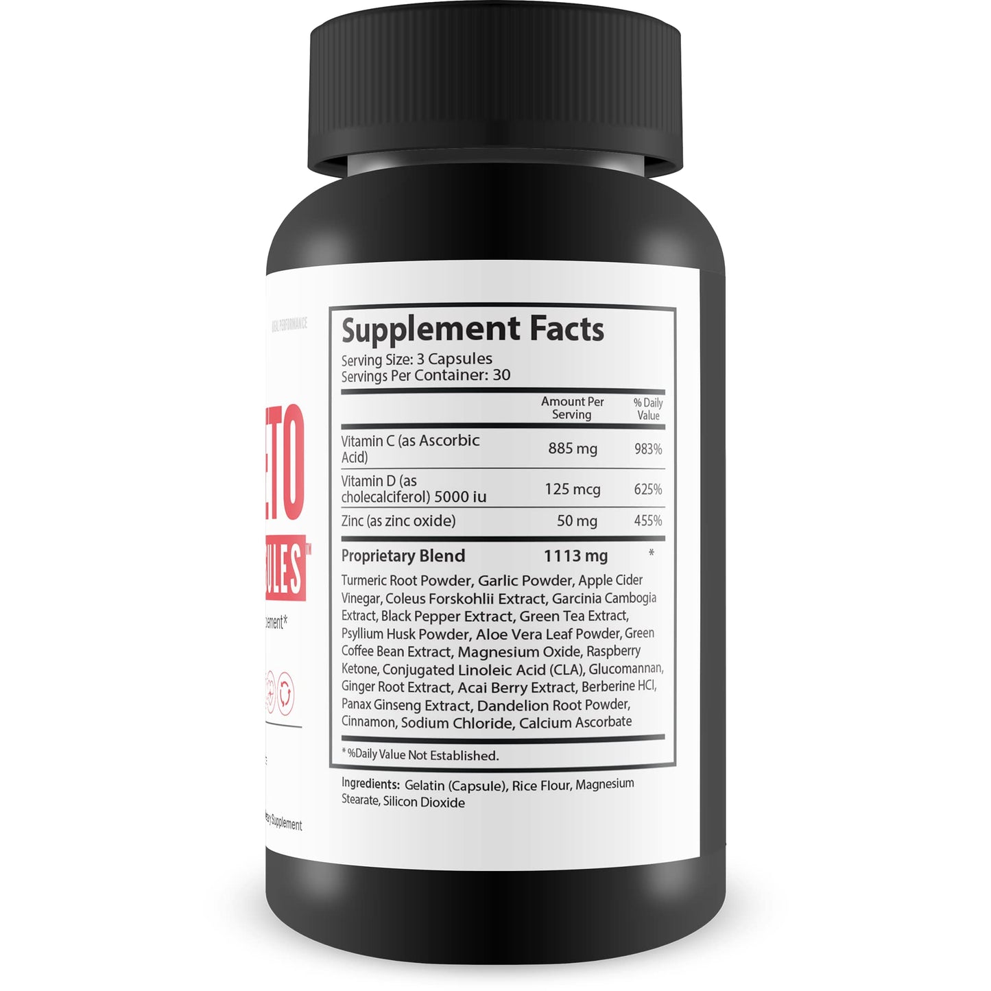 Generic ACV + Keto + Turmeric Capsule, 1 Count