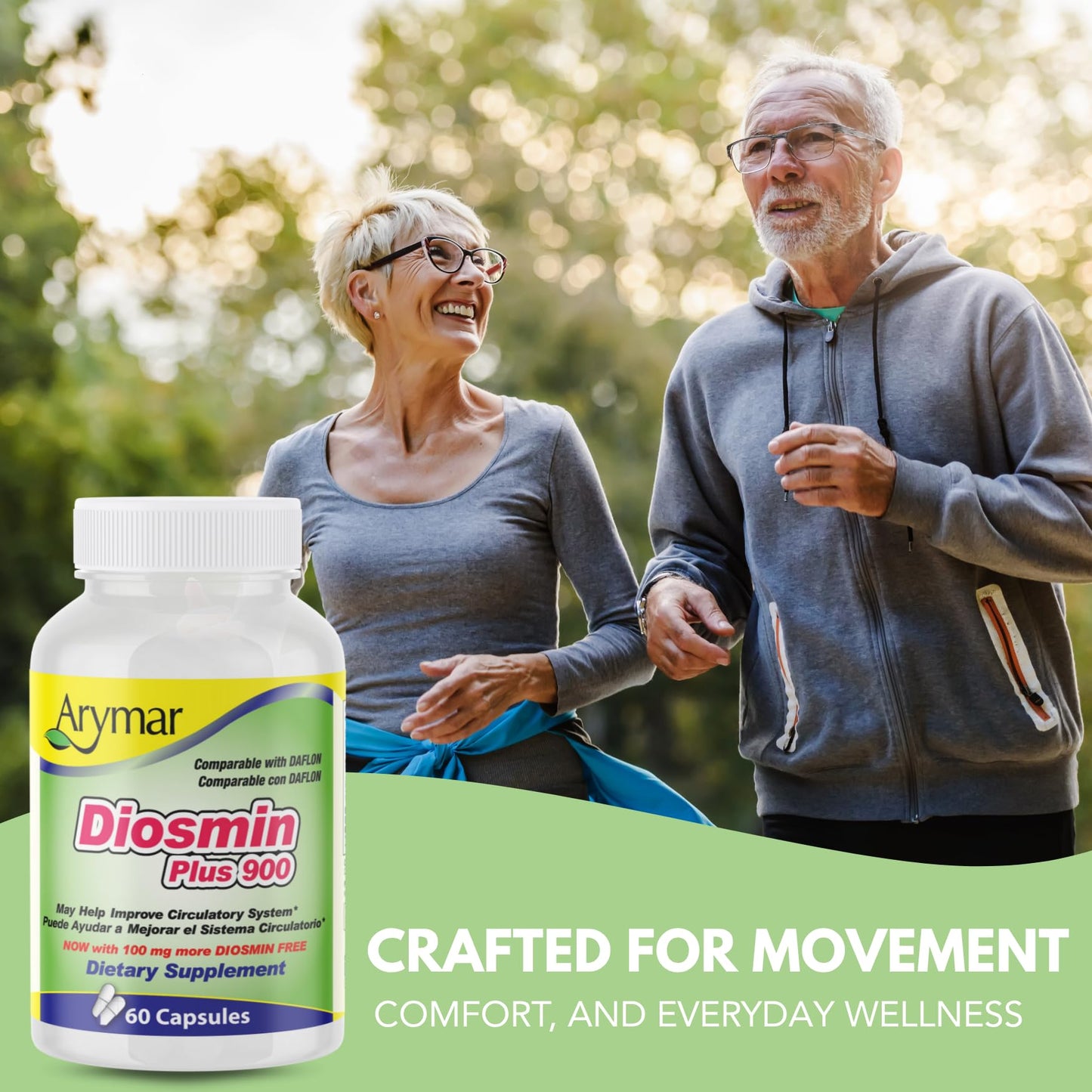 Arymar Diosmin Plus 900mg – Circulation & Vein Support Capsules 240