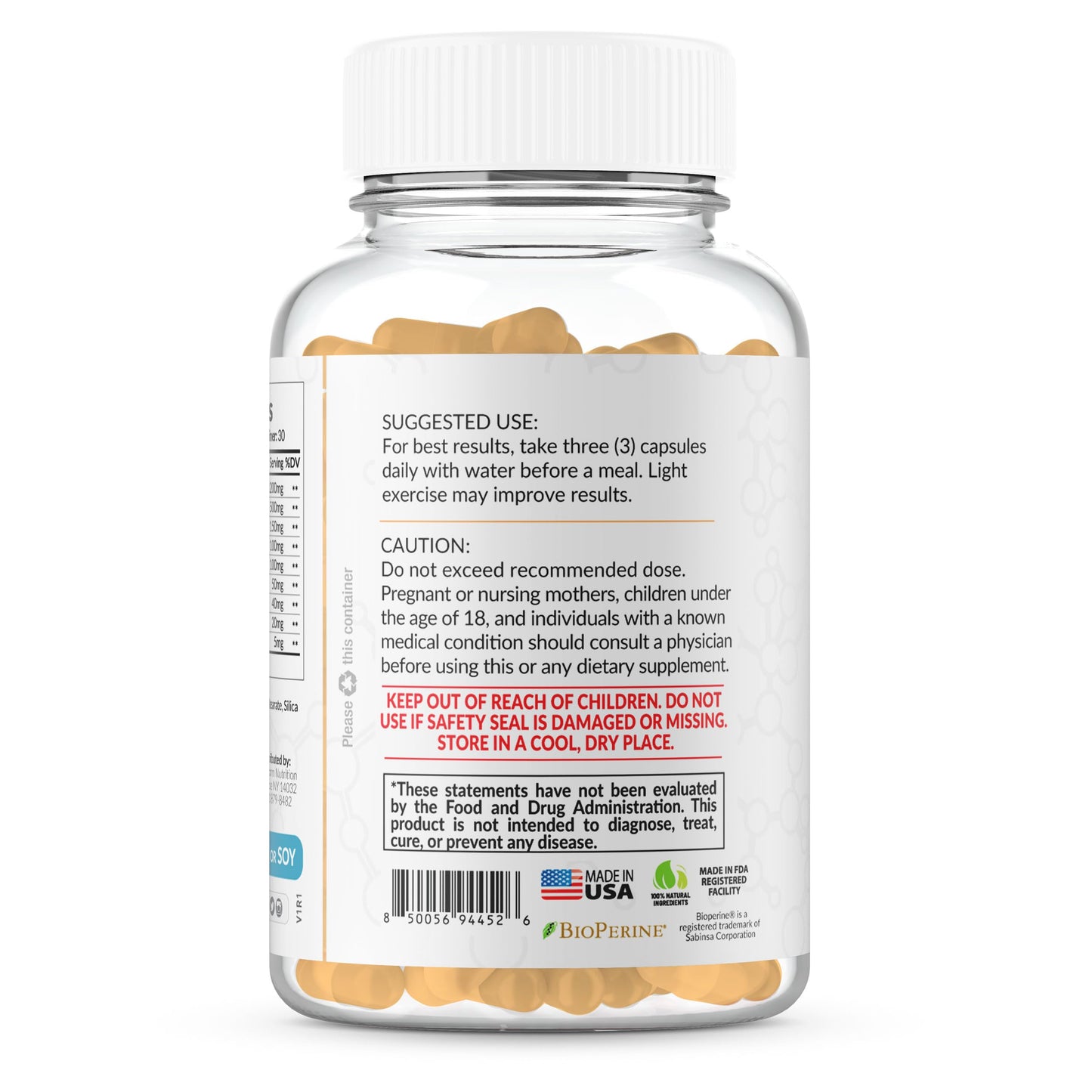 TerraForm Nutrition Glucosamine Complex with MSM, Turmeric & Collagen Capsules, 90 Count