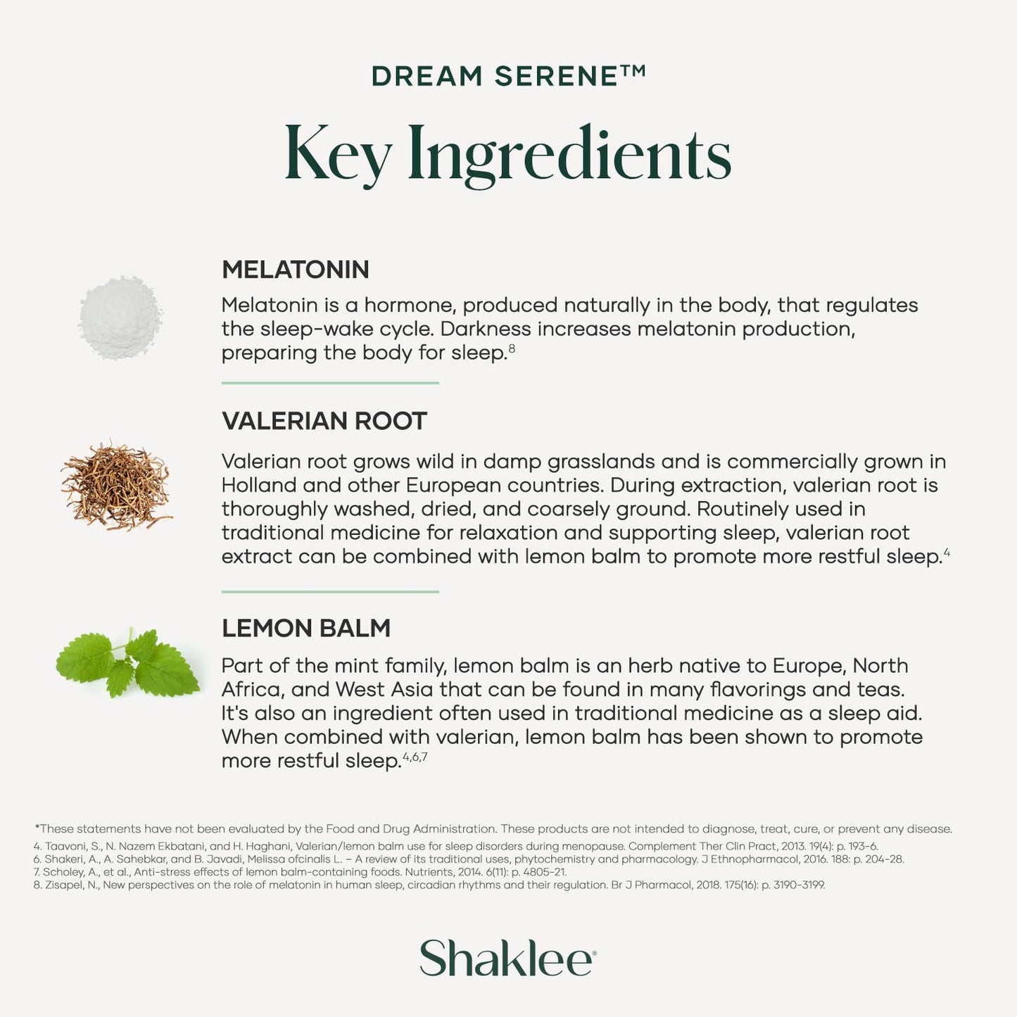 Shaklee Dream Serene Melatonin Sleep Aid Capsules 30