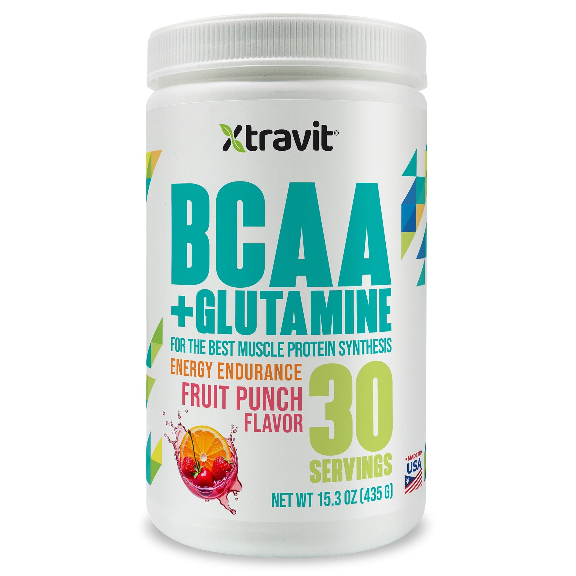 Xtravit BCAA+ Glutamine Powder Supplement, 15.3 oz, 30 Servings