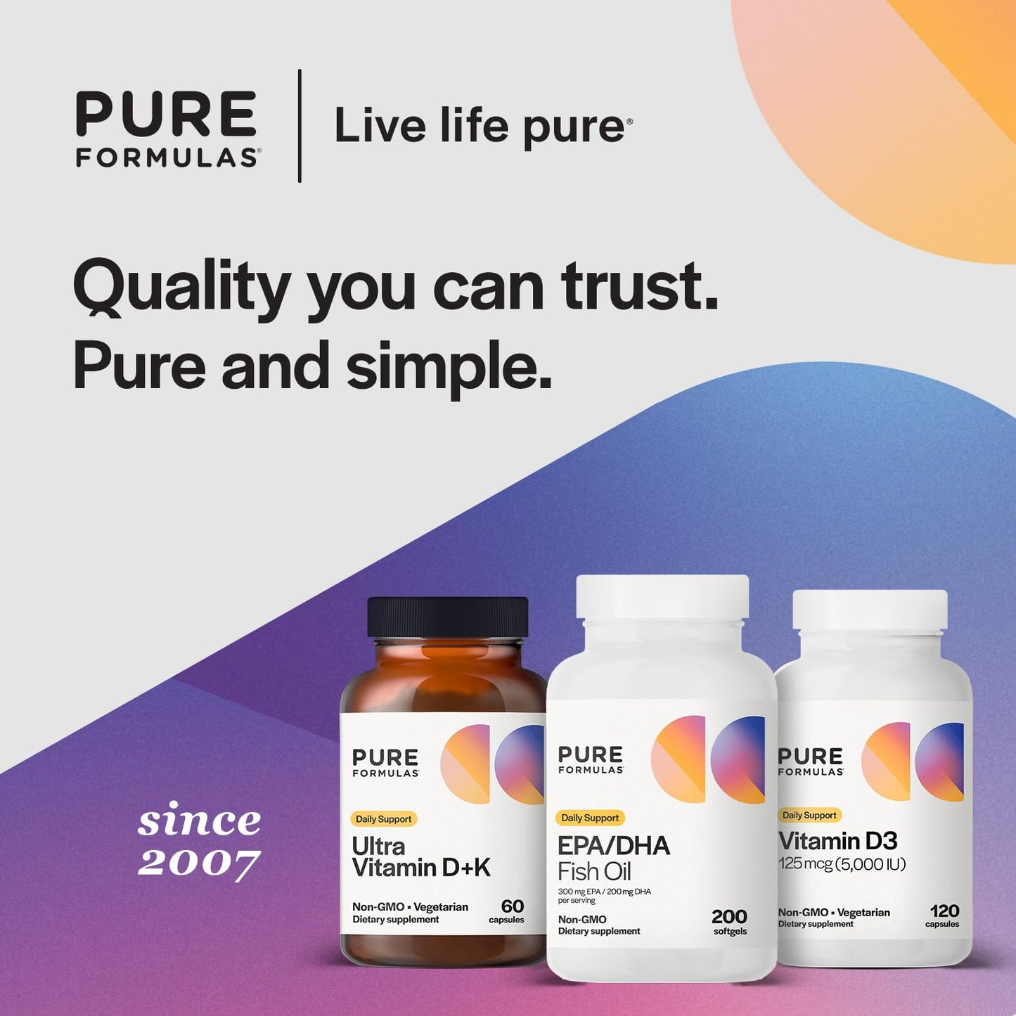 PureFormulas EPA DHA Omega 3 Supplement Softgels 200