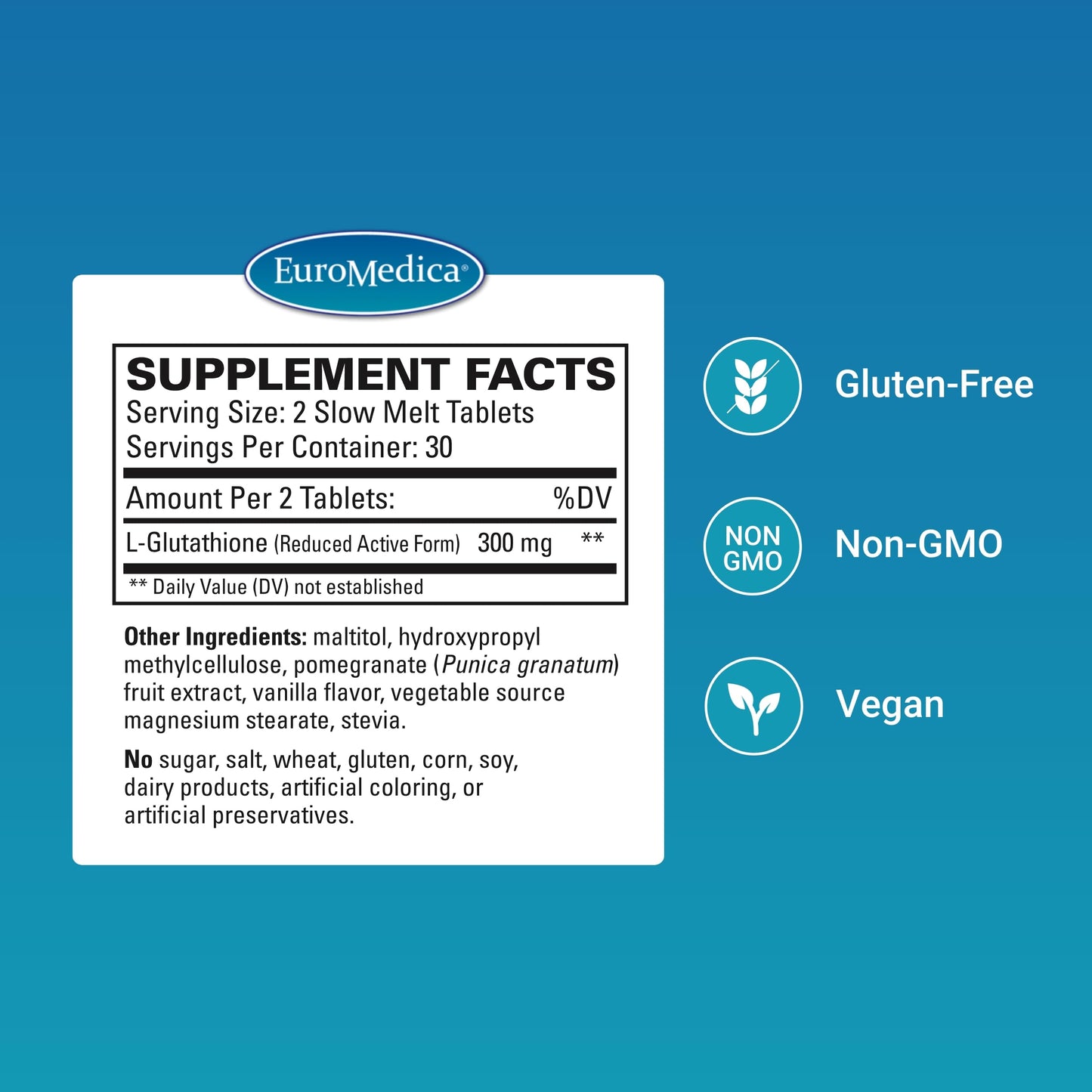 EuroMedica Clinical Glutathione - Cellular Antioxidant Defense Tablet, 60 Count