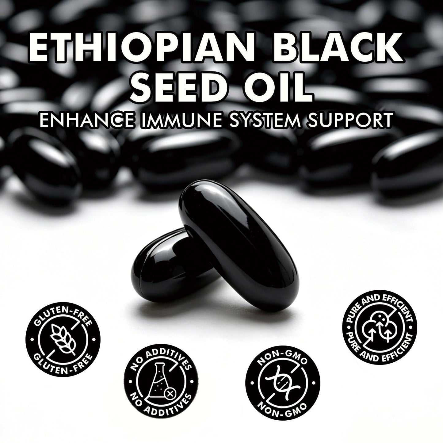 Biovitic Evoraly Ethiopian Black Seed Oil Capsule, 60 Count
