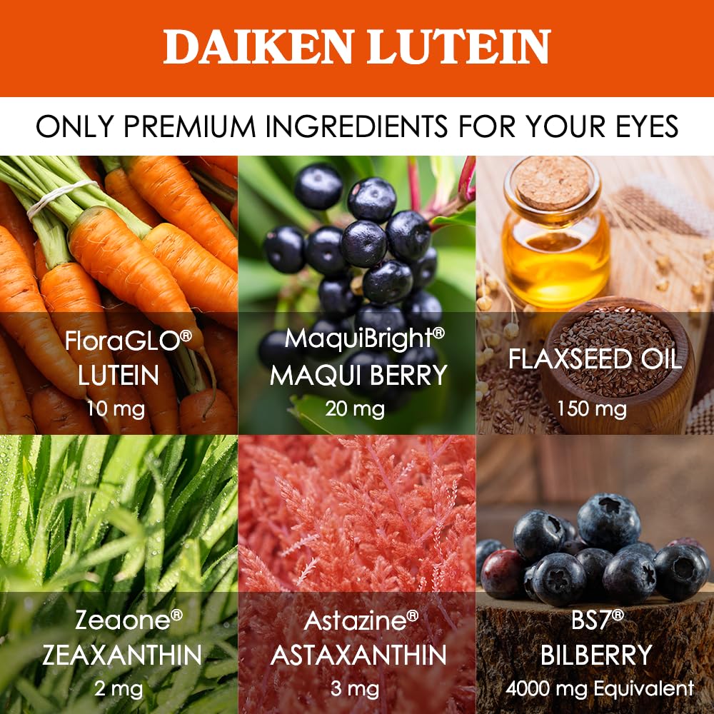 DAIKEN Lutein & Zeaxanthin AREDS 2 Inspired Eye Health Softgels 60