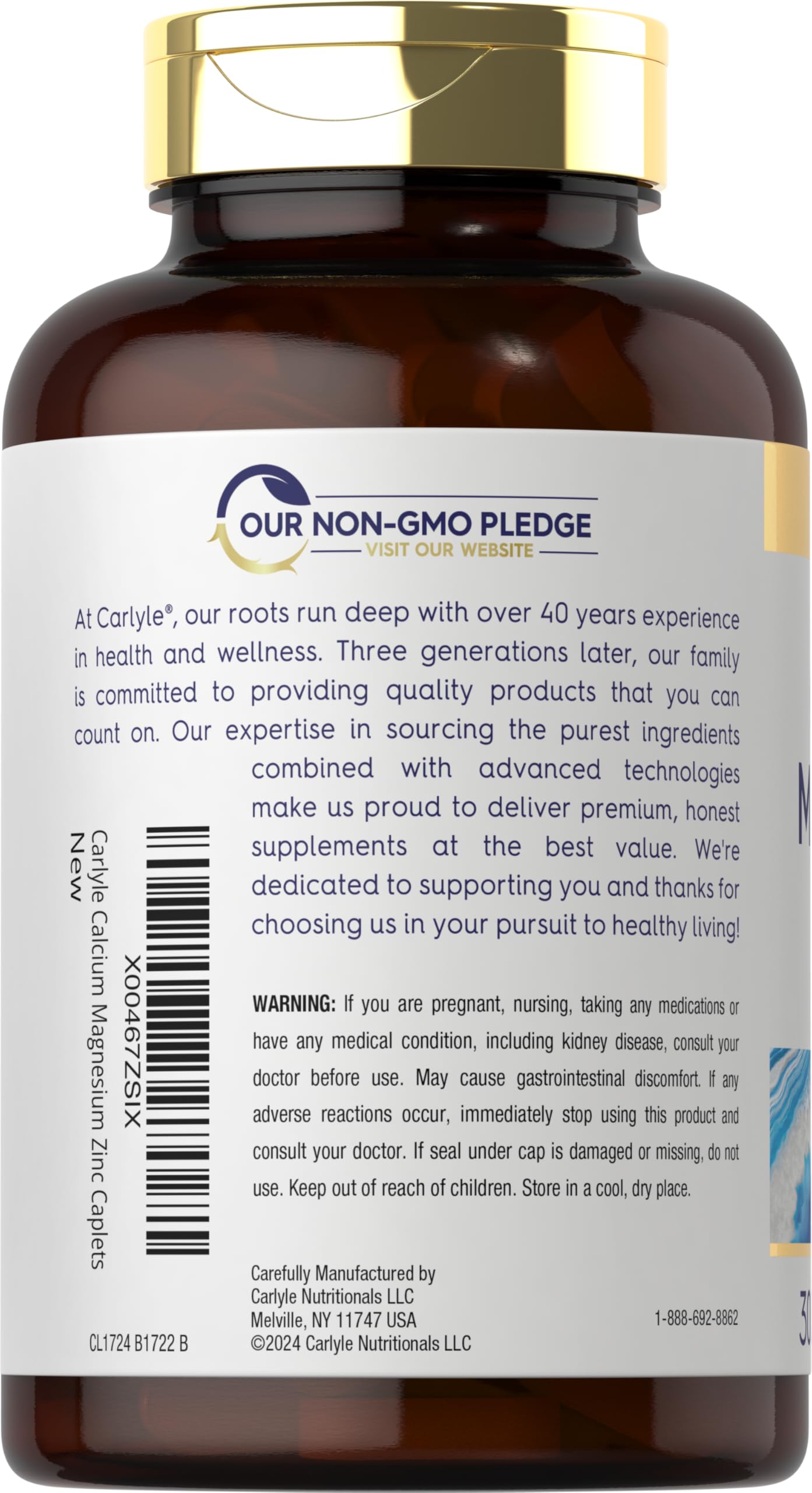 Carlyle Calcium Magnesium Zinc Caplet 300