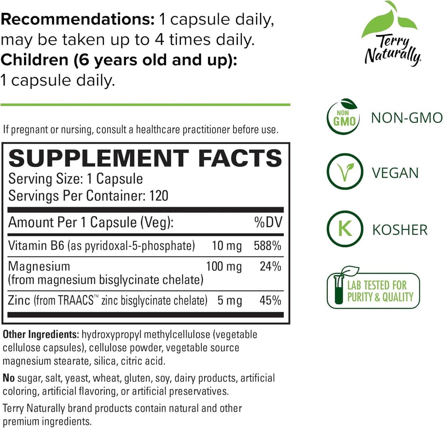 Terry Naturally BioActive Magnesium Complex Capsules 240 Capsules