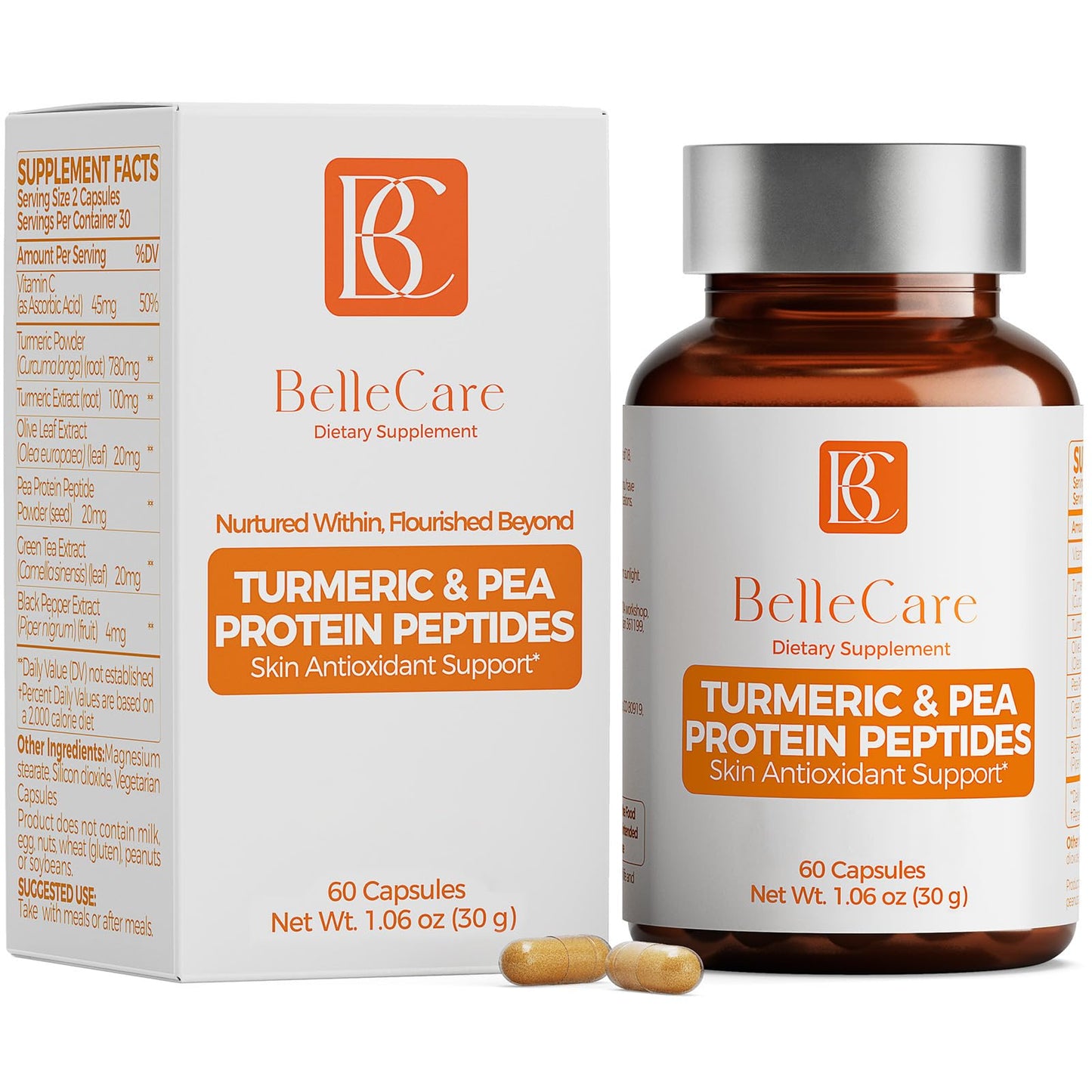 BELLECARE 780mg Turmeric Supplement Capsule 60 Capsules