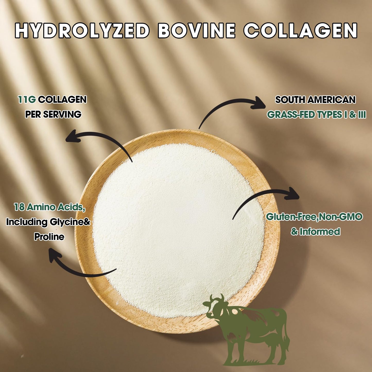 LIVINGANIC Collagen Peptides Powder 15.9 oz