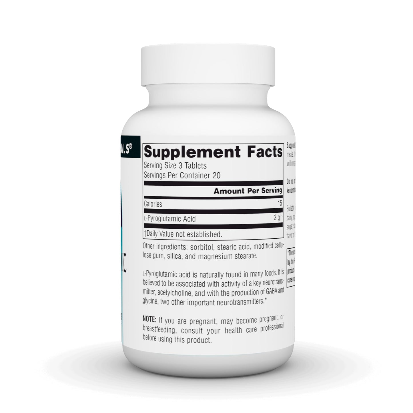 Source Naturals L-Pyroglutamic Acid 1000 mg Tablets, 60 Count