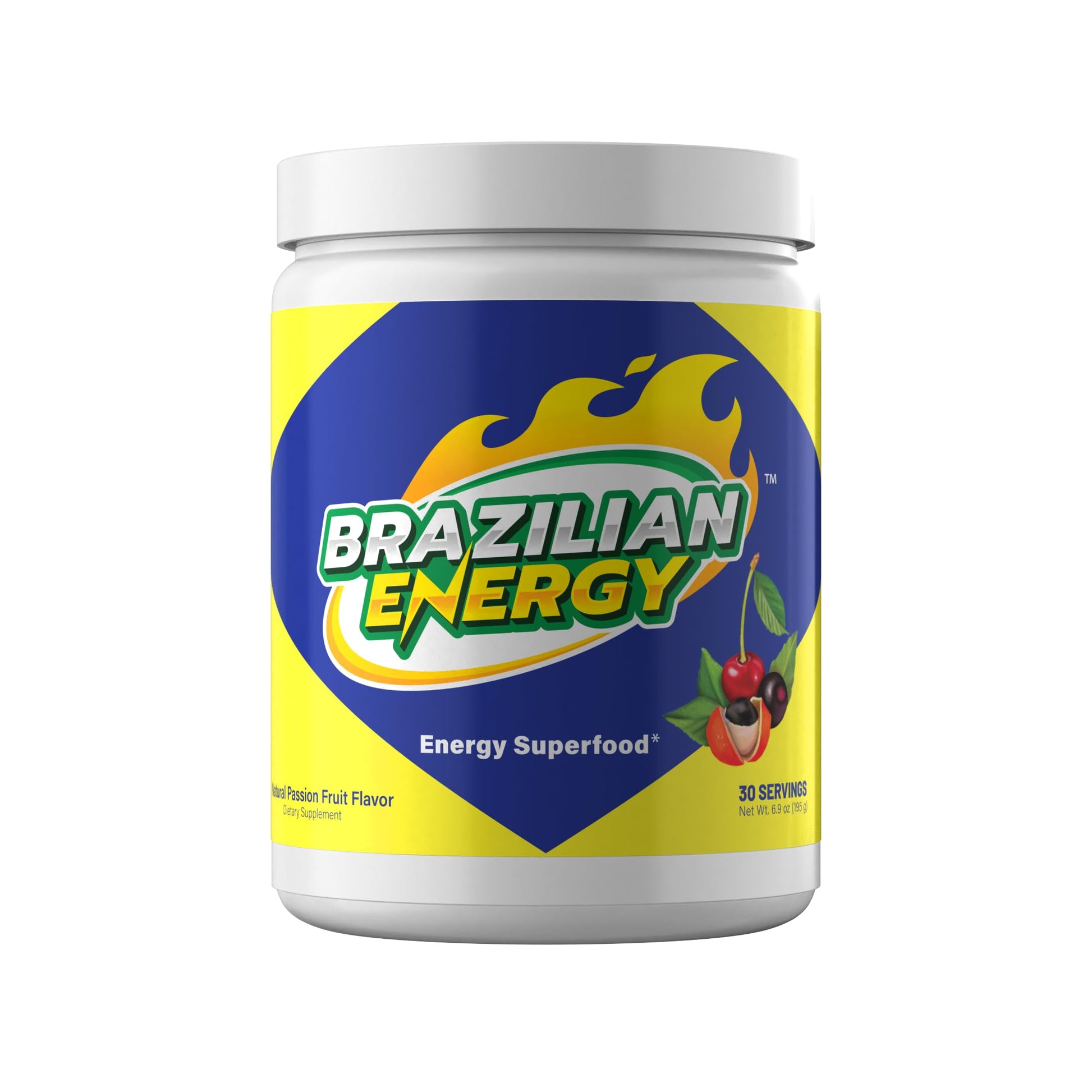 Brazilian Energy Guarana Energy Superfood with Acai and Acerola Powder 6.9