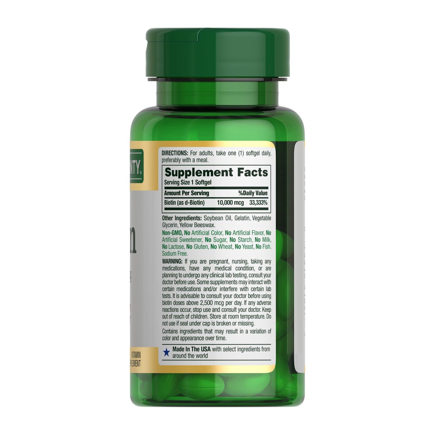 Nature's Bounty Biotin Hair Skin and Nails Vitamins Softgels, 240 Softgels