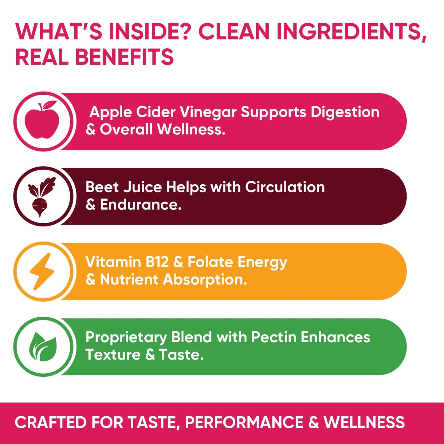 Justified Laboratories Lipo Bites ACV Gummies Extreme 2000MG Formula, Apple Cider Vinegar Chewies with Pomegranate Beet Juice Powder, B12, Vegan, Non-GMO, 60 Gummies