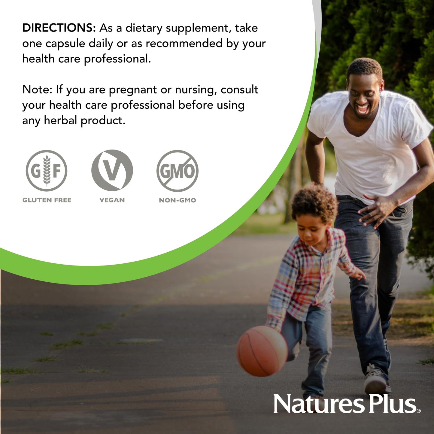 NaturesPlus Herbal Actives Astragalus Capsules 60 Count