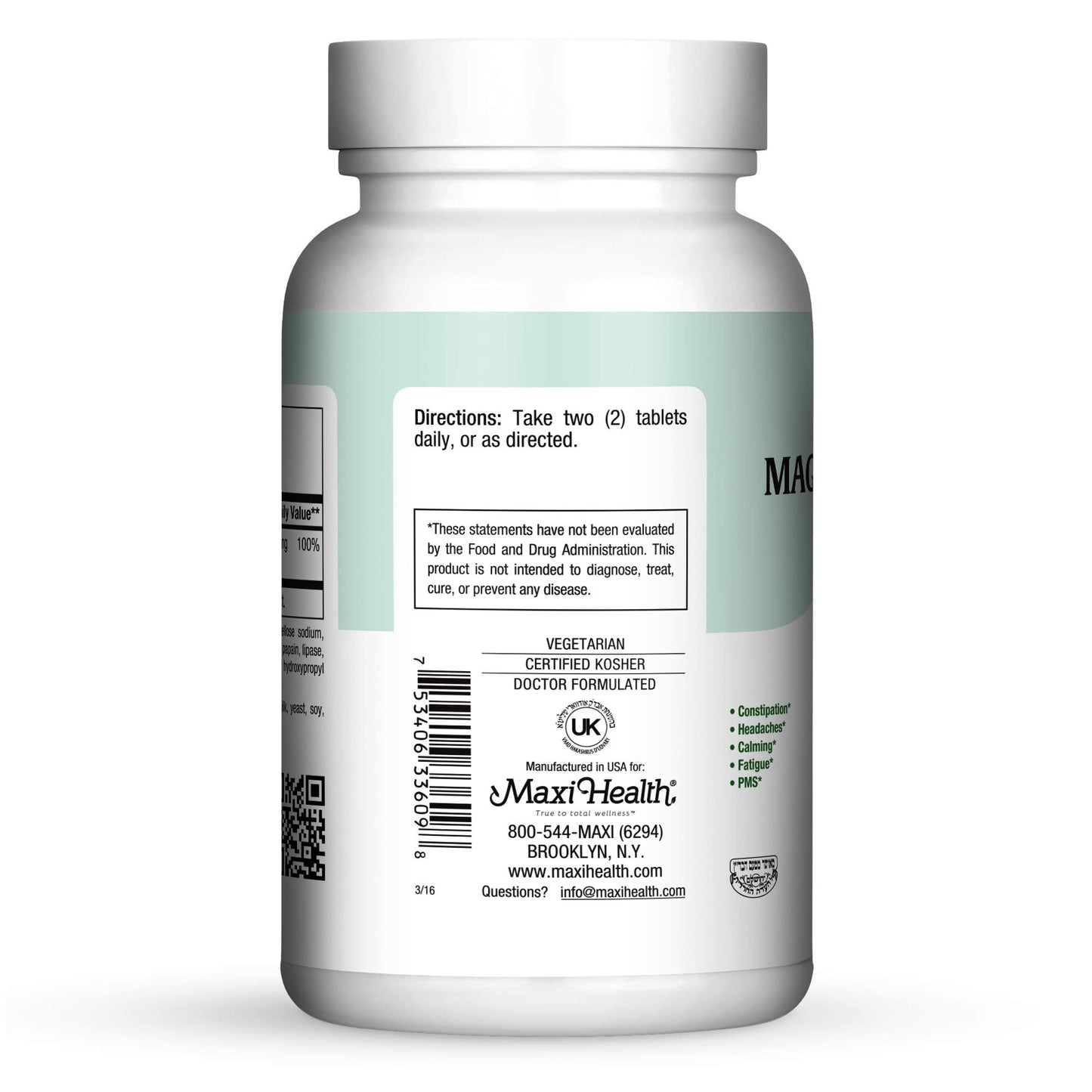 Maxi Health Magnesium Citrate Supplement 90 Tablets