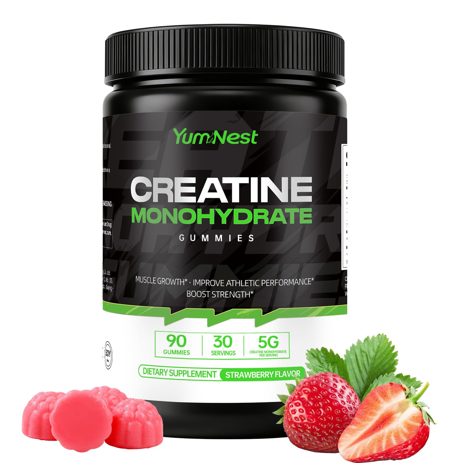 YumNest Creatine Monohydrate Gummies 5000 mg, 90 Count