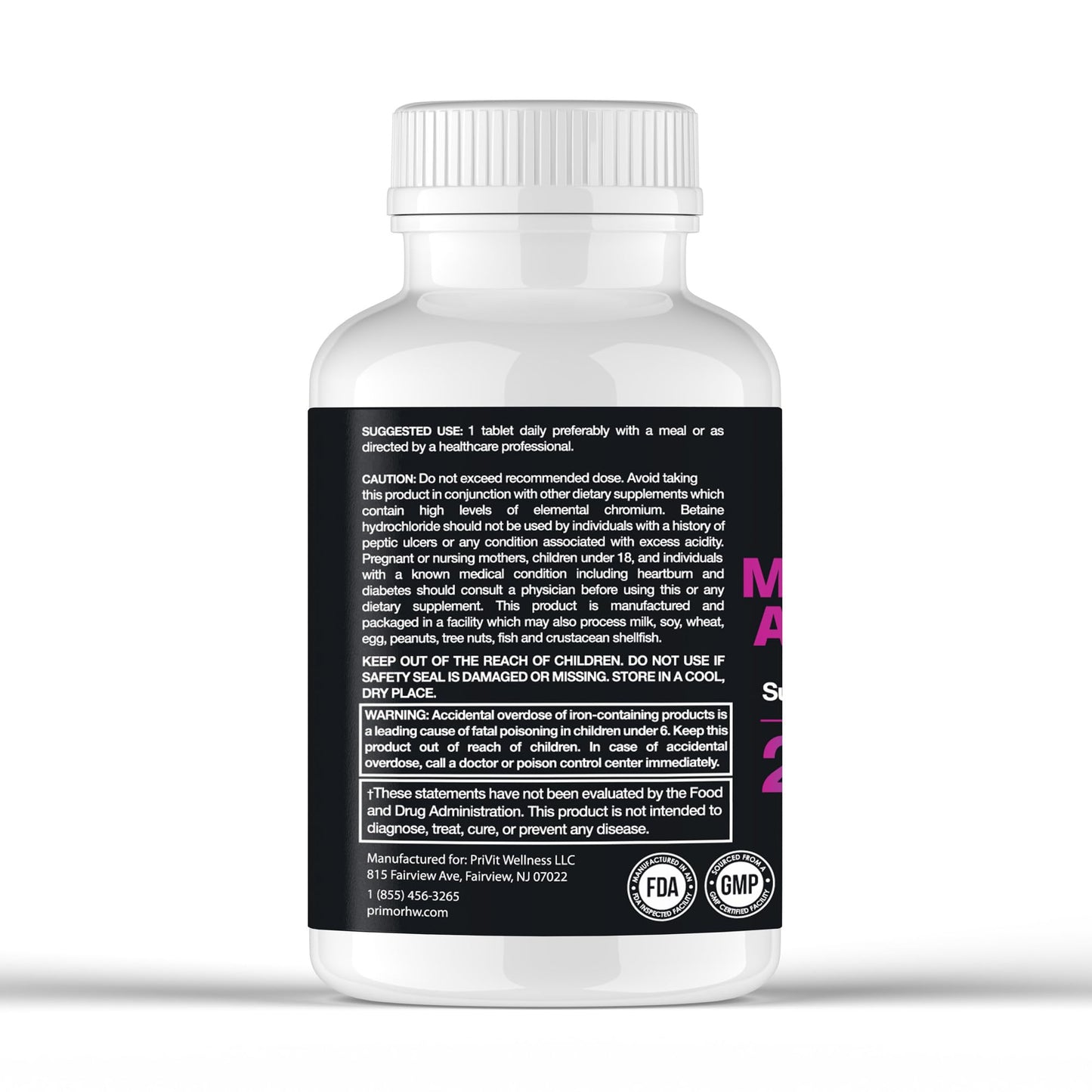 OPTIMUS WEIGHT Multivitamin & Minerals Tablet 60 Count