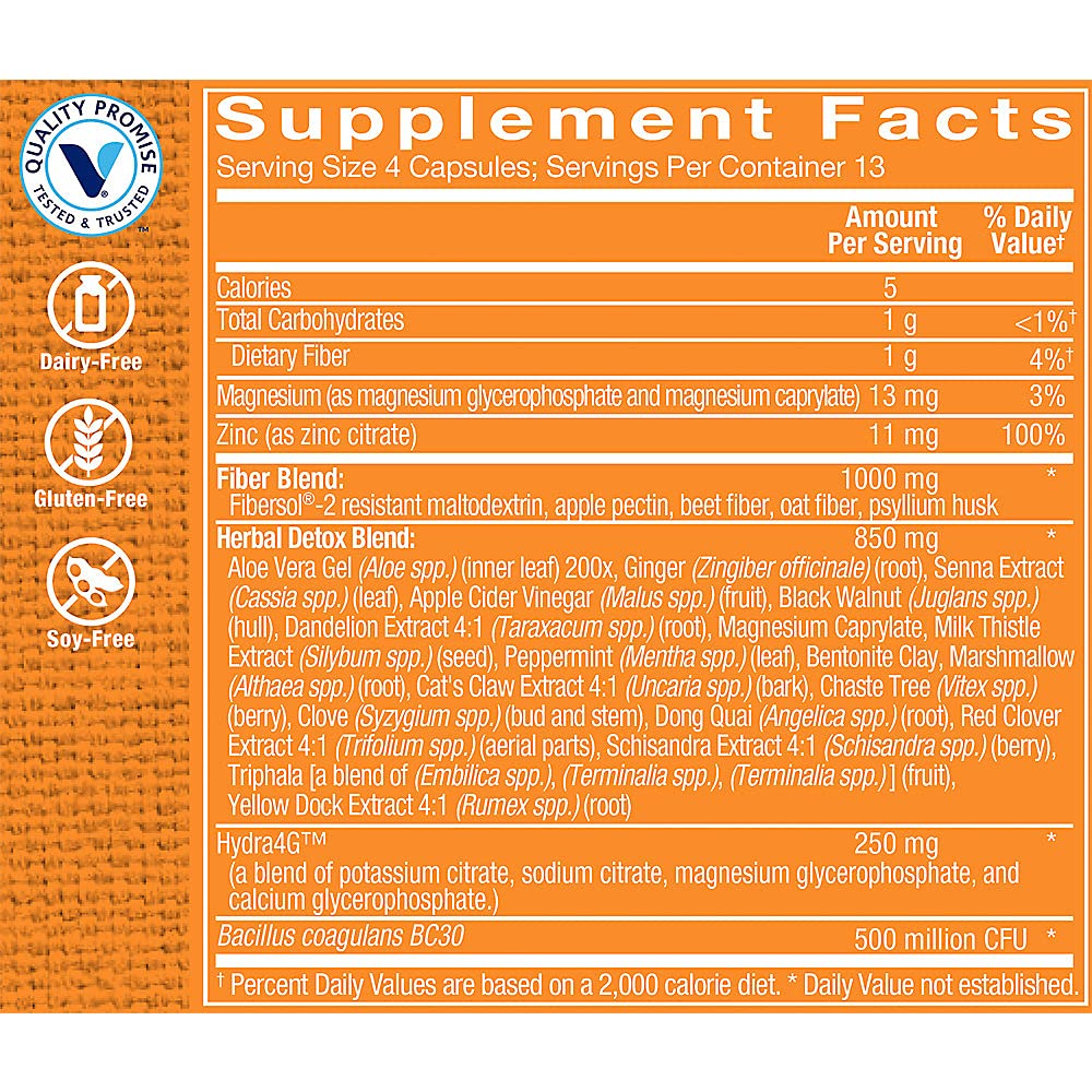 The Vitamin Shoppe Women's 7-Day Cleanse - Detox Formula with Probiotics & Electrolytes, 52 Capsules