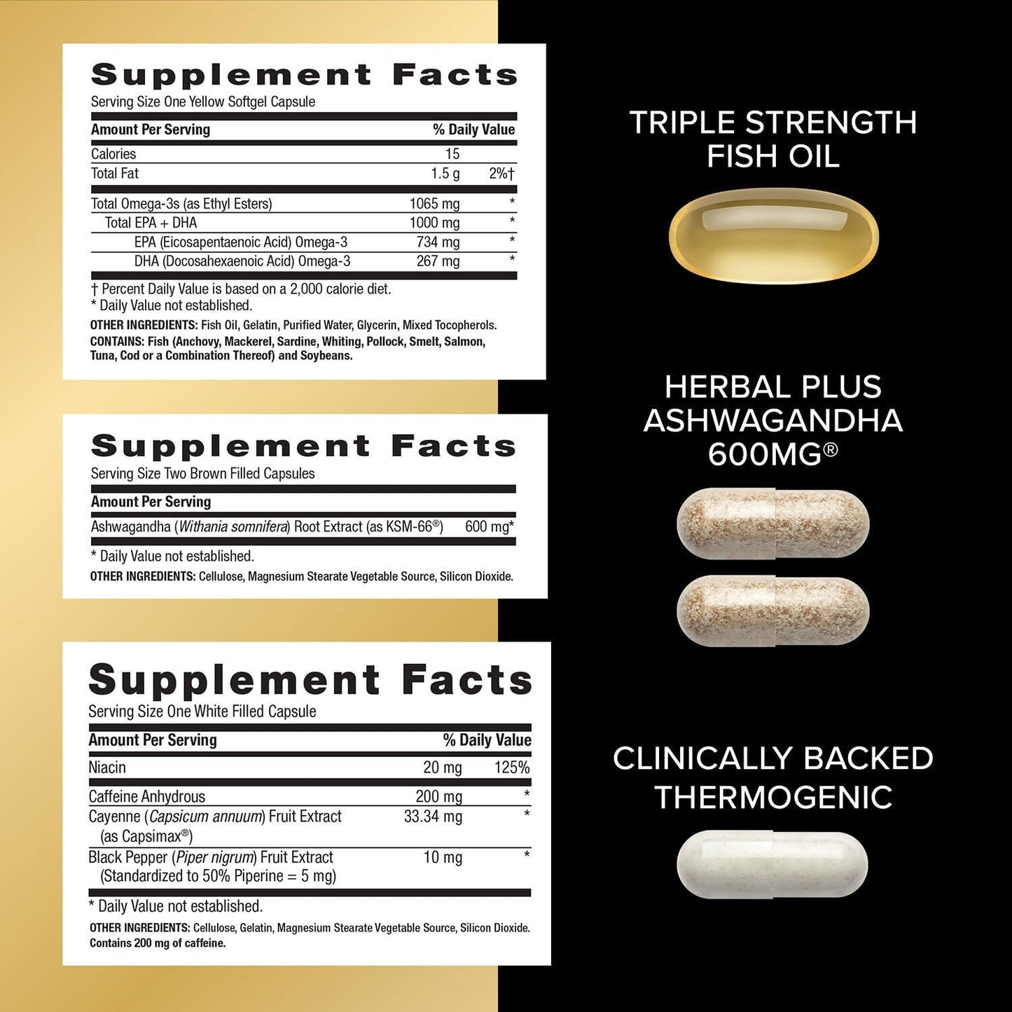 GNC Mega Men Energy & Metabolism Vitapak Program V2 for Men All-in-One Men's Multivitamin Pack Whole-Body Wellness Fish Oil Ashwagandha Clinically-Backed Thermogenic High-Potency 30 Capsules