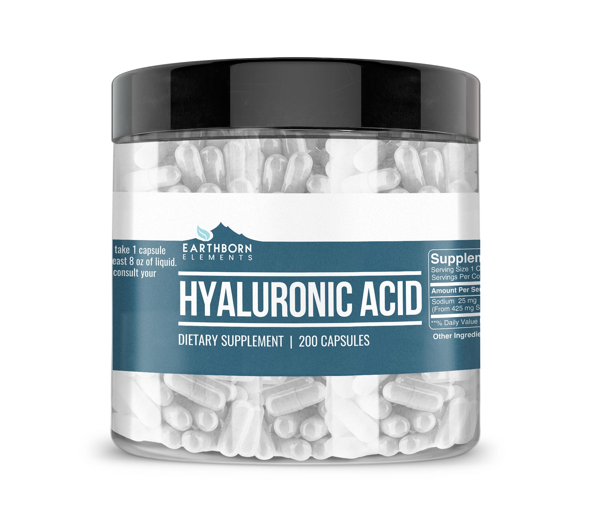 Earthborn Elements Hyaluronic Acid Capsules 200 Count