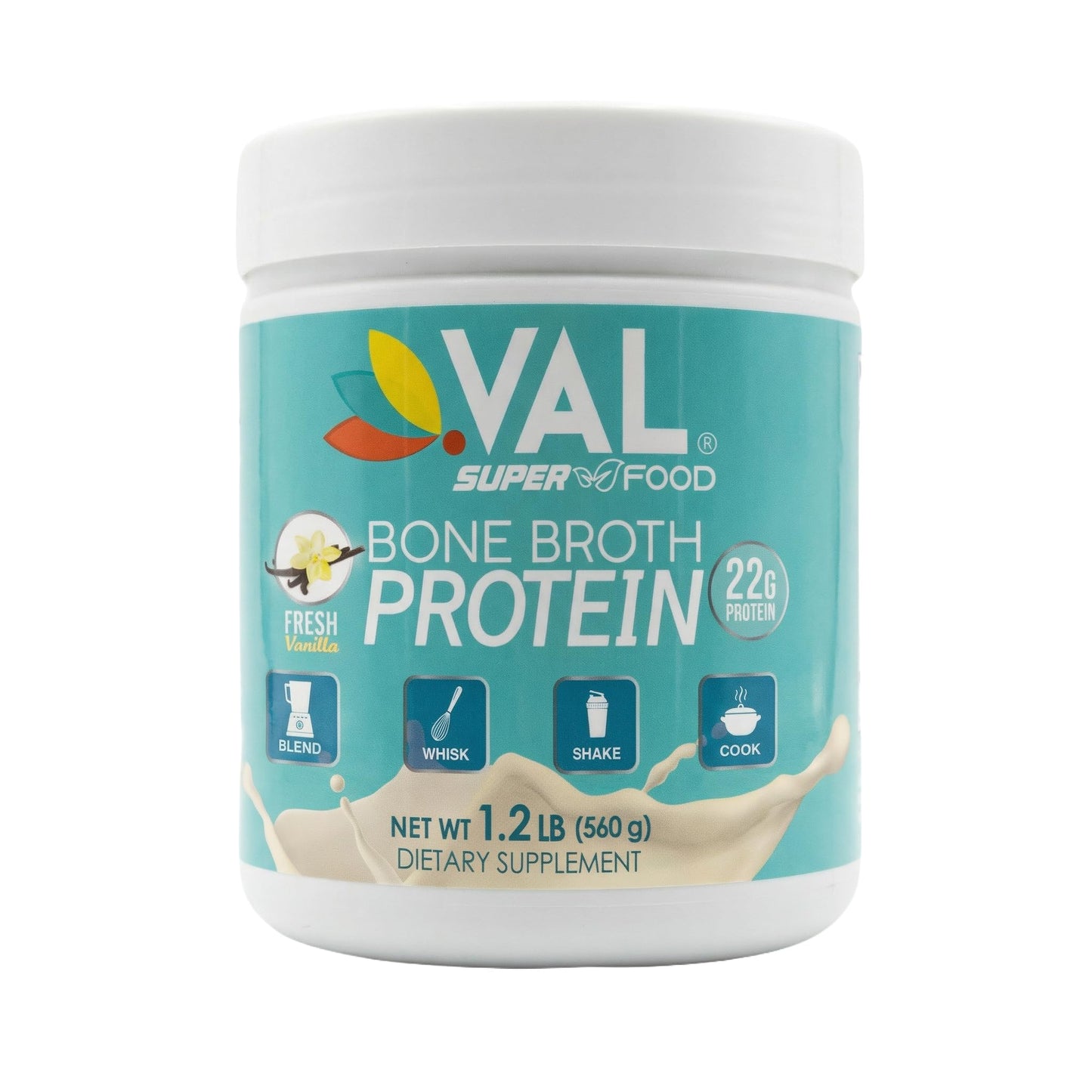 VAL Bone Broth Protein Powder Chicken Flavor 16 Servings
