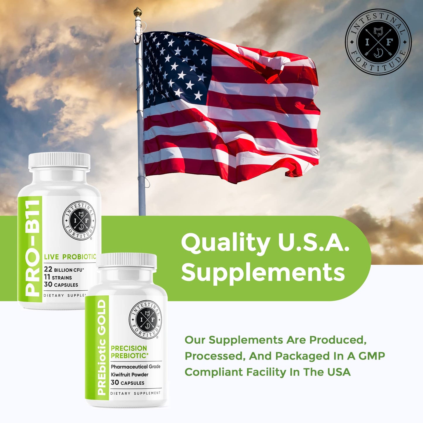 Intestinal Fortitude Prebiotic and Probiotic Supplement 60 Capsules