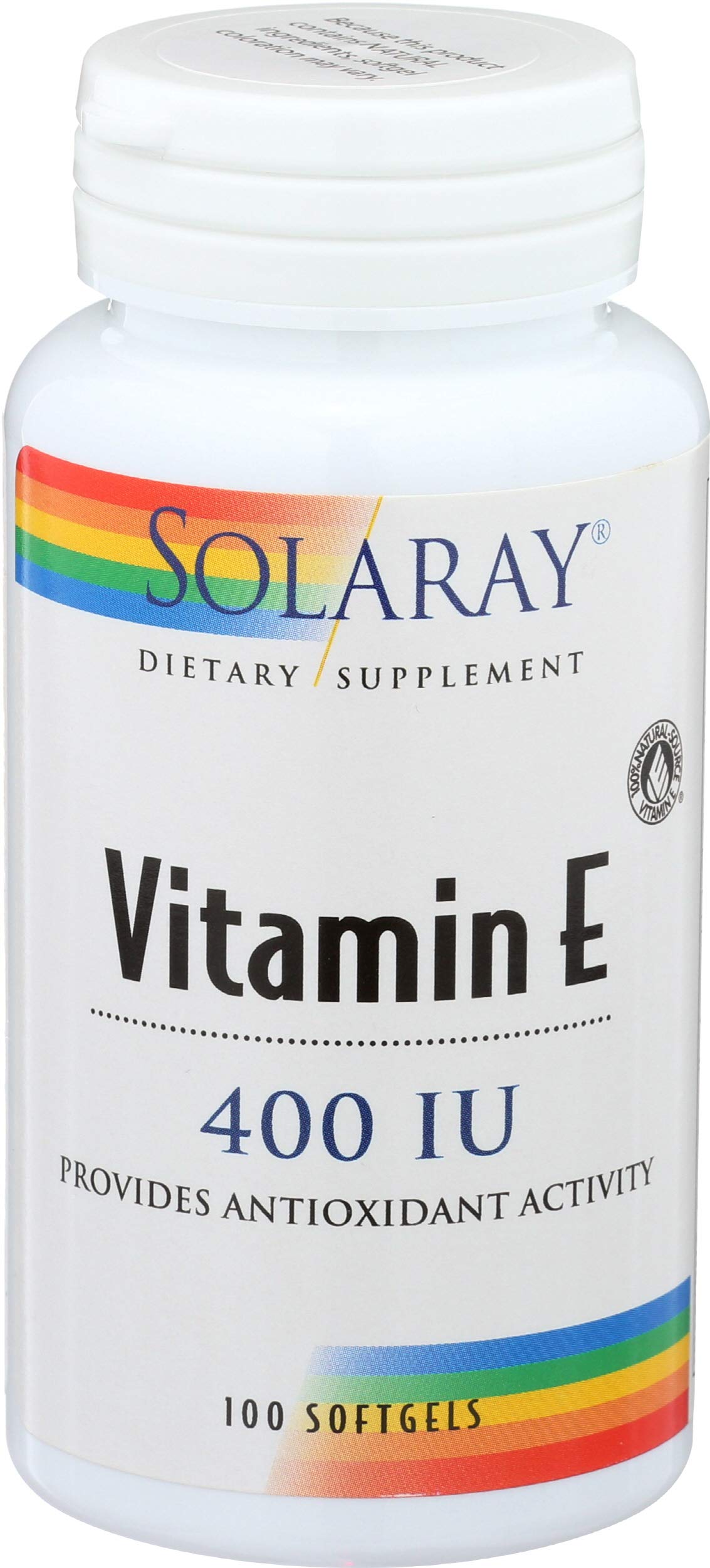 Solaray Vitamin E D-Alpha Tocopherol Softgels 100 Count
