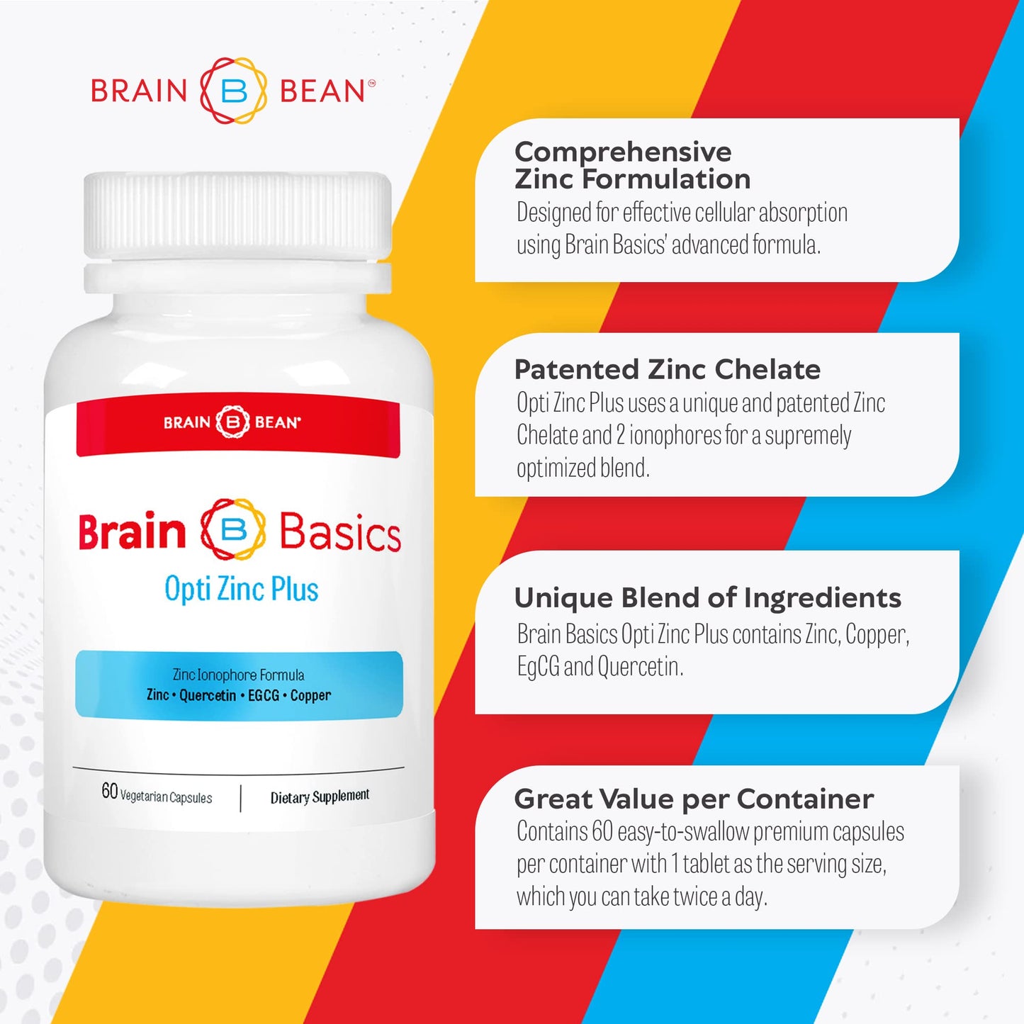 Brain Bean Brain Basics Opti Zinc Plus 60 Capsules
