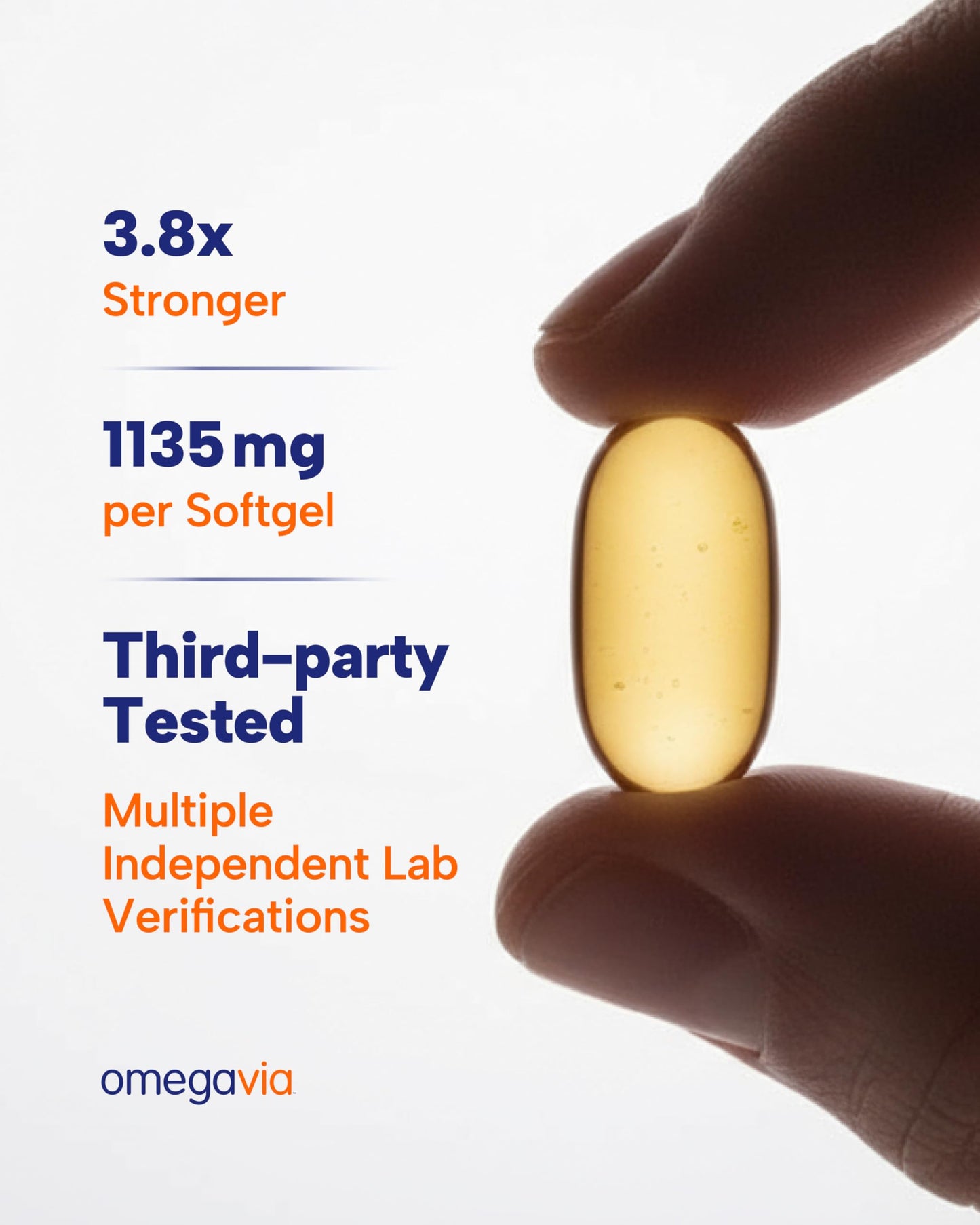 OmegaVia Ultra Concentrated Omega-3 Fish Oil Softgels, 60 Count
