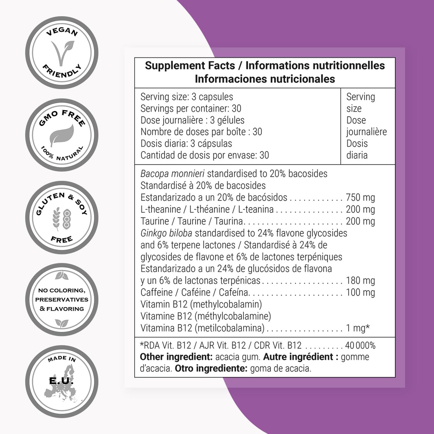 Supersmart Smart Pills (Advanced Formula) 60 Vegetarian Capsules