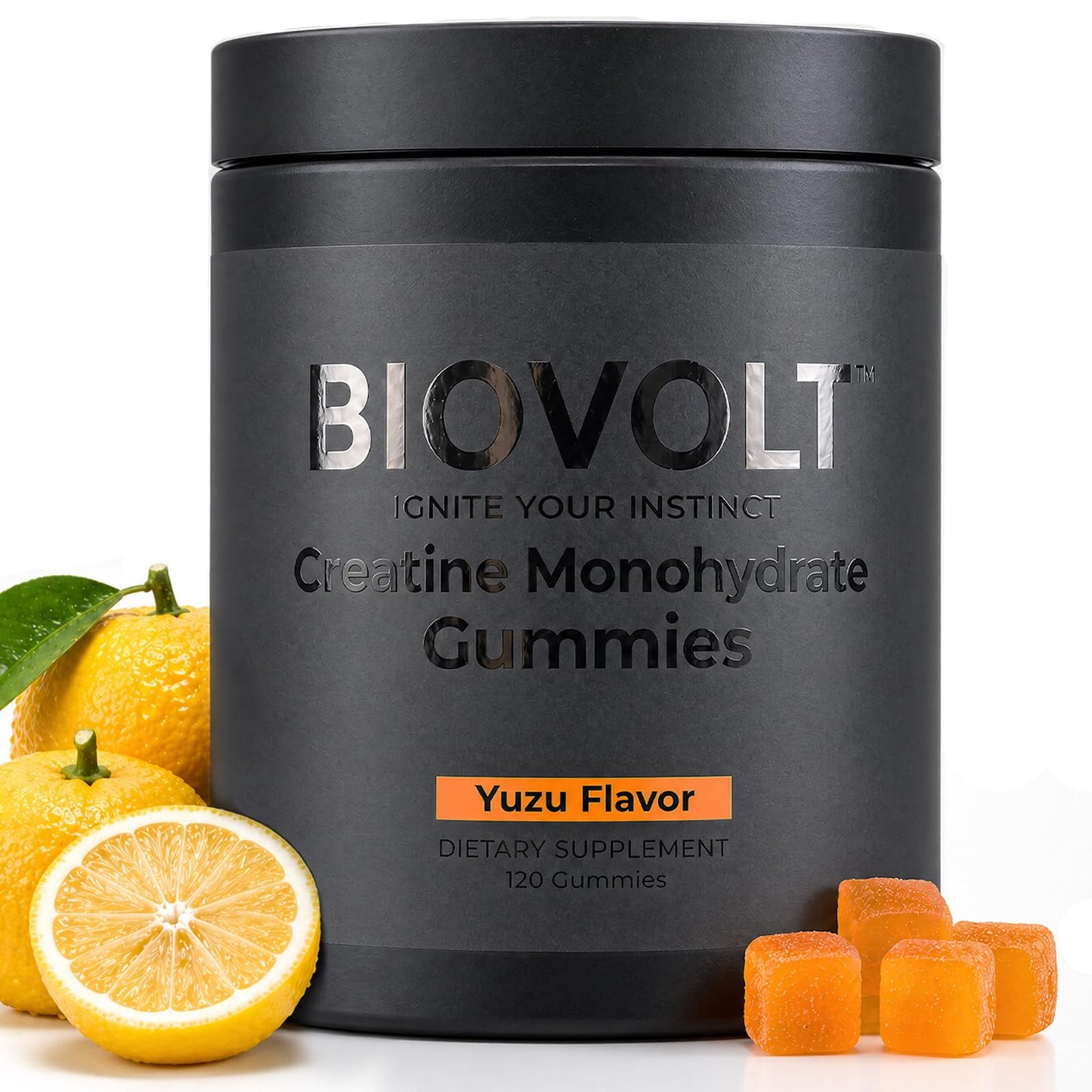 BIOVOLT Creatine Monohydrate Gummies, 120 Count