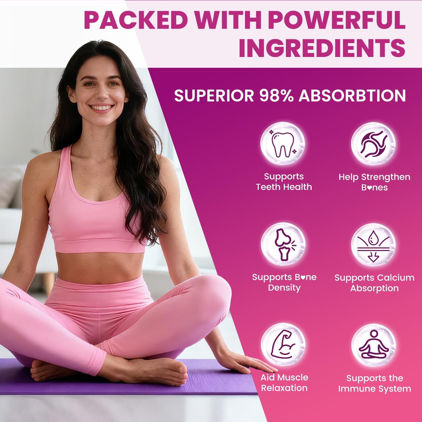 GGMMUU Calcium Citrate Gummies 1200mg, High Absorption Calcium Supplements for Women & Men, Sugar Free, Non-GMO, Raspberry Flavor, 120 Gummies