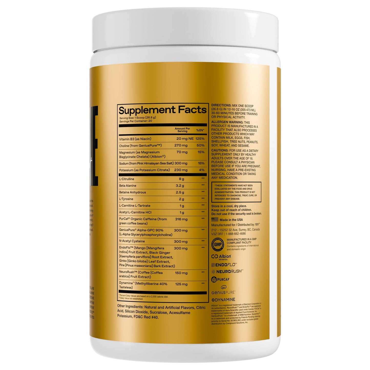 ONE OF ONE Loaded Pre-Workout Powder 18.88 oz