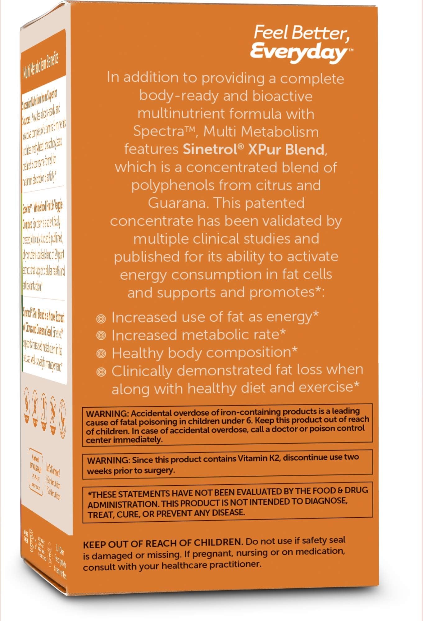 Zahler Multivitamin Metabolism + Weight Management Support for Women and Men with Iron Capsules, 60 Count