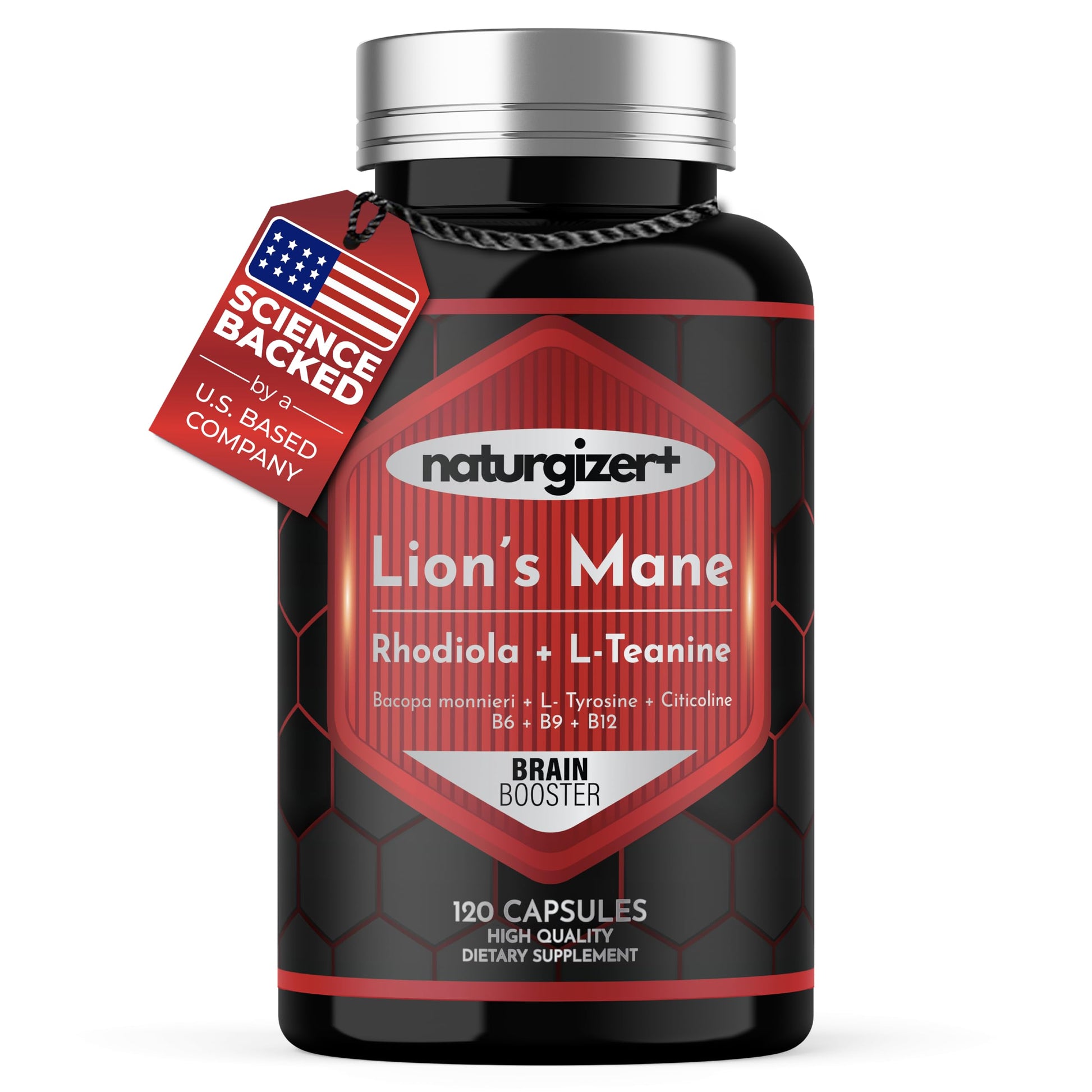 naturgizer+ Lions Mane Supplement 120 Capsules