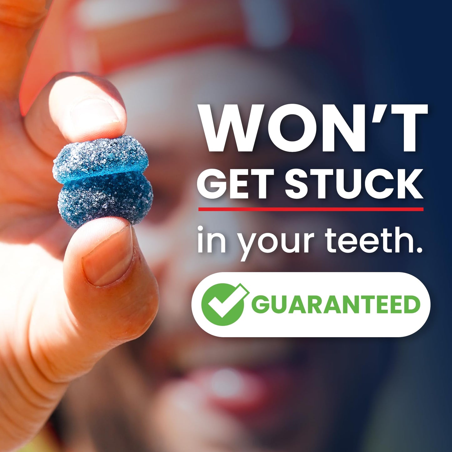 SaltStick Energy Gummies with Electrolytes Sour Blue Razz, 80 Gummies
