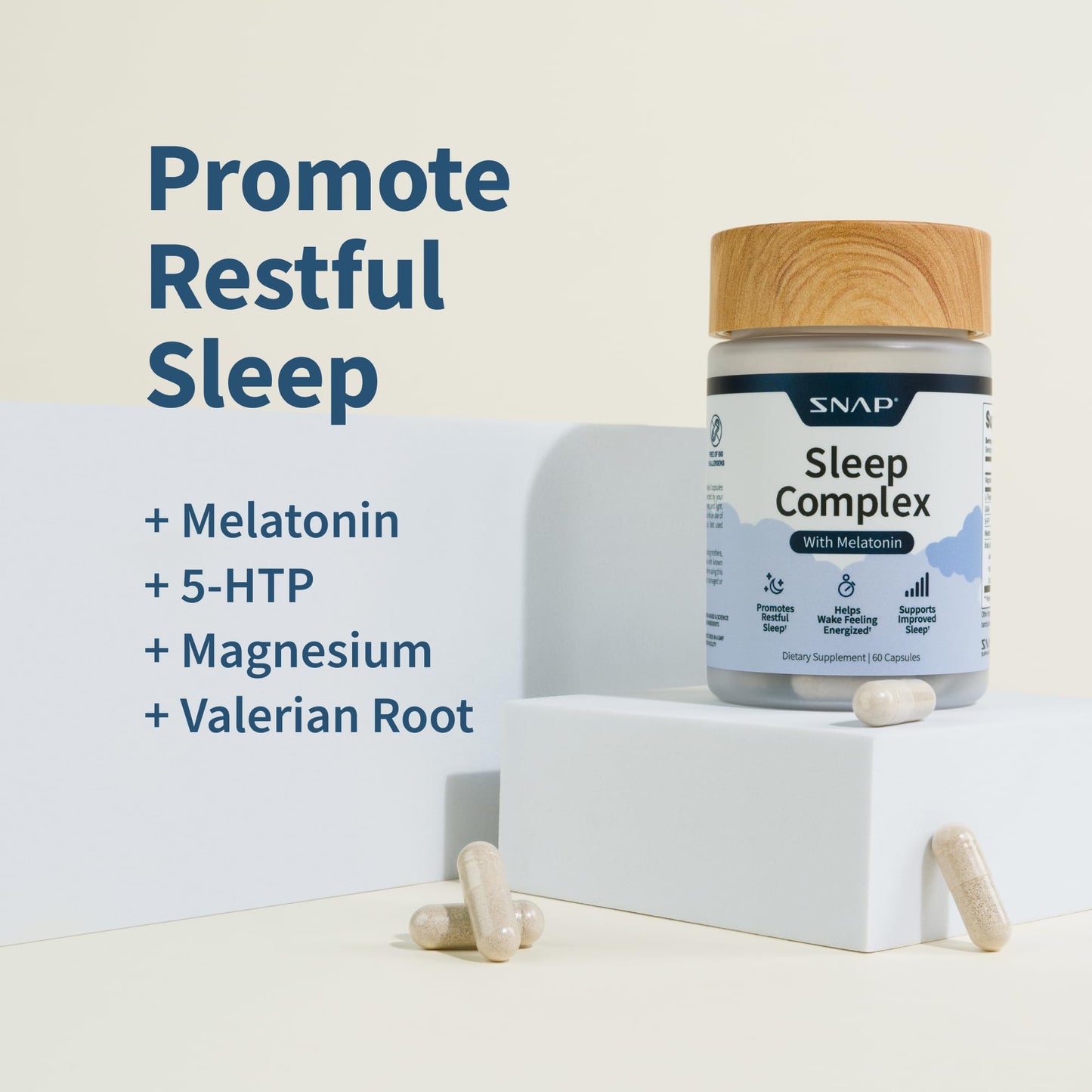 Snap Supplements Sleep Complex Capsules, 60 Capsules