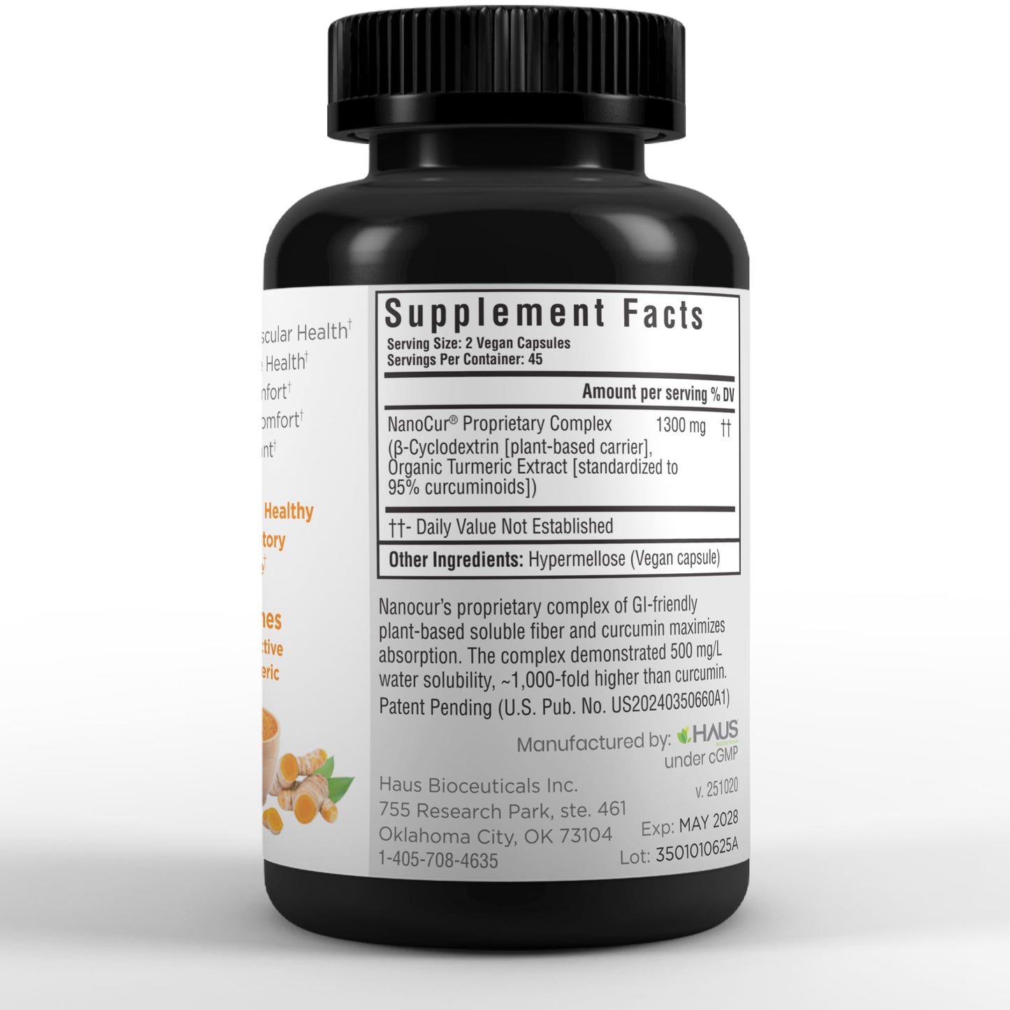 Nanocur Turmeric Curcumin Capsule 90 Count