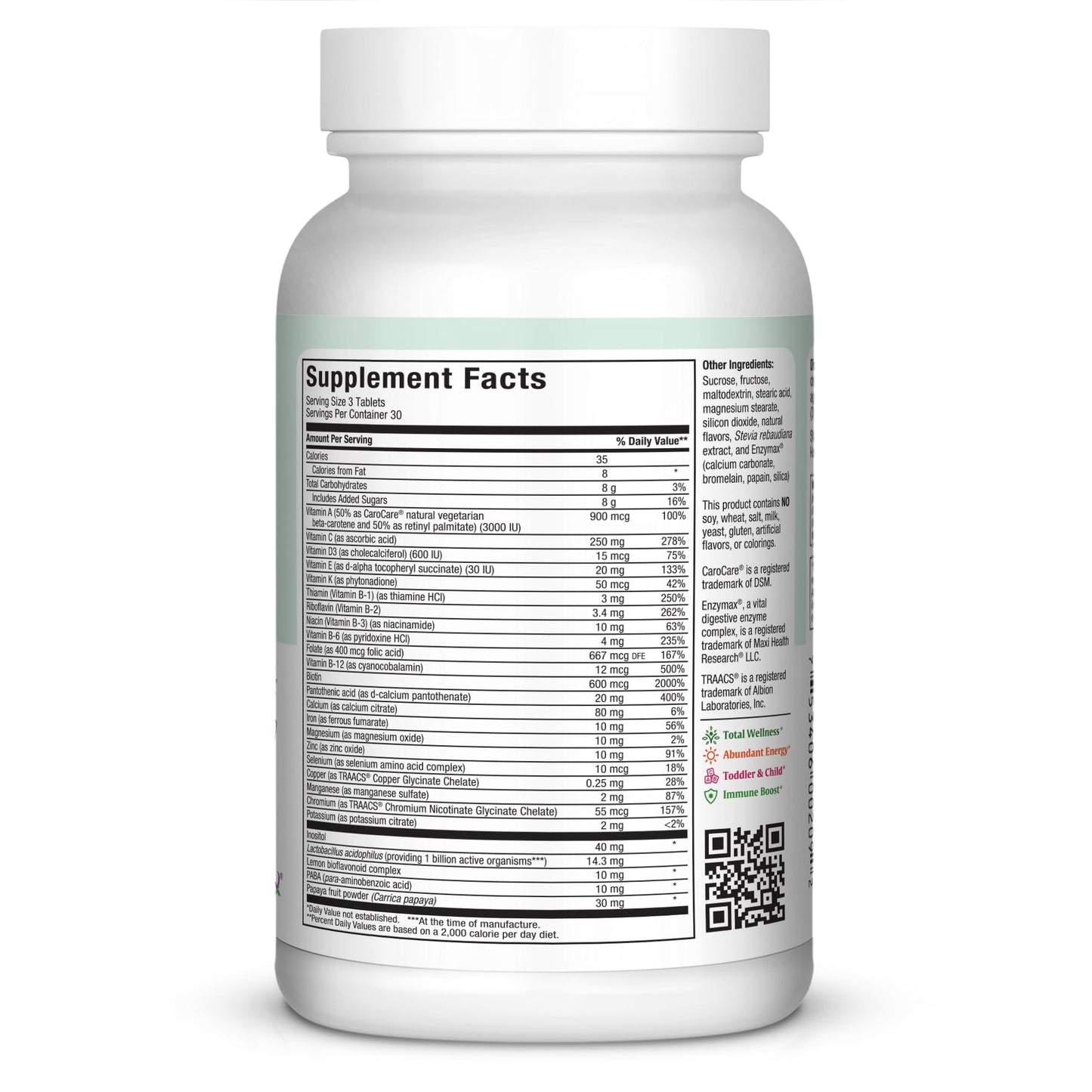 Maxi Health Chewable Multivitamin Tablet for Kids, Teens and Adults 90 Count