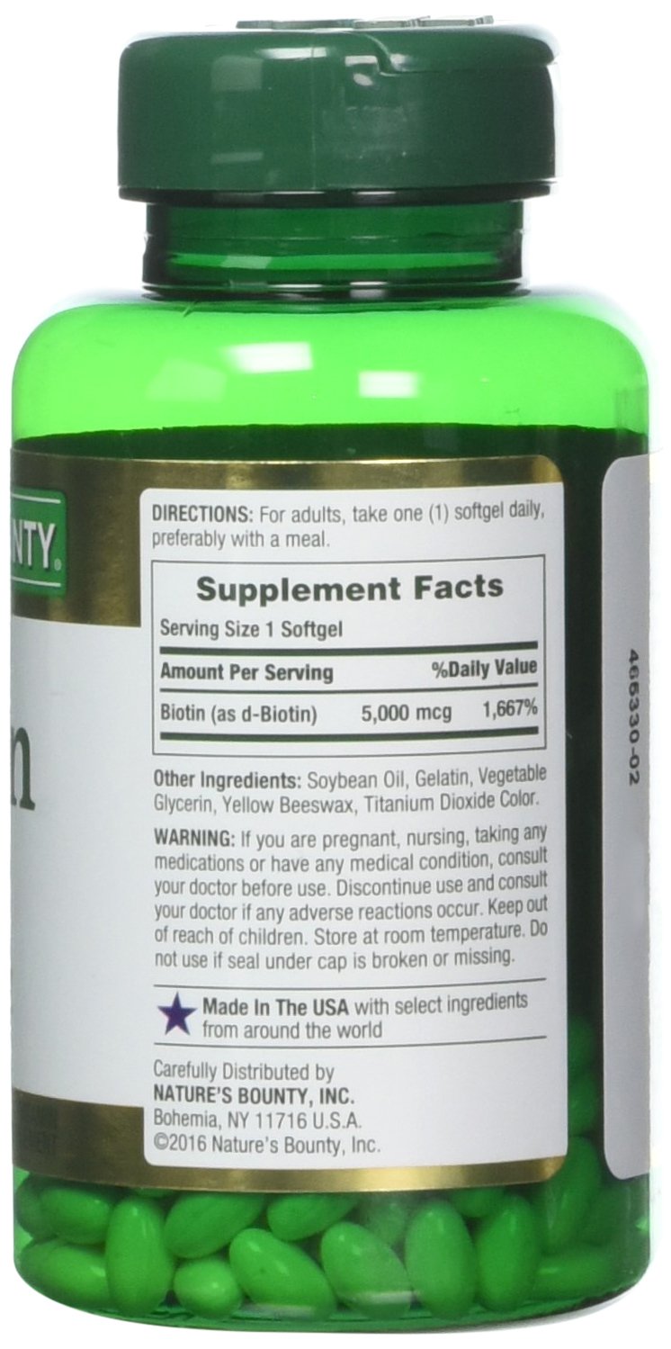 Nature's Bounty Biotin 5000 mcg Tablet 120