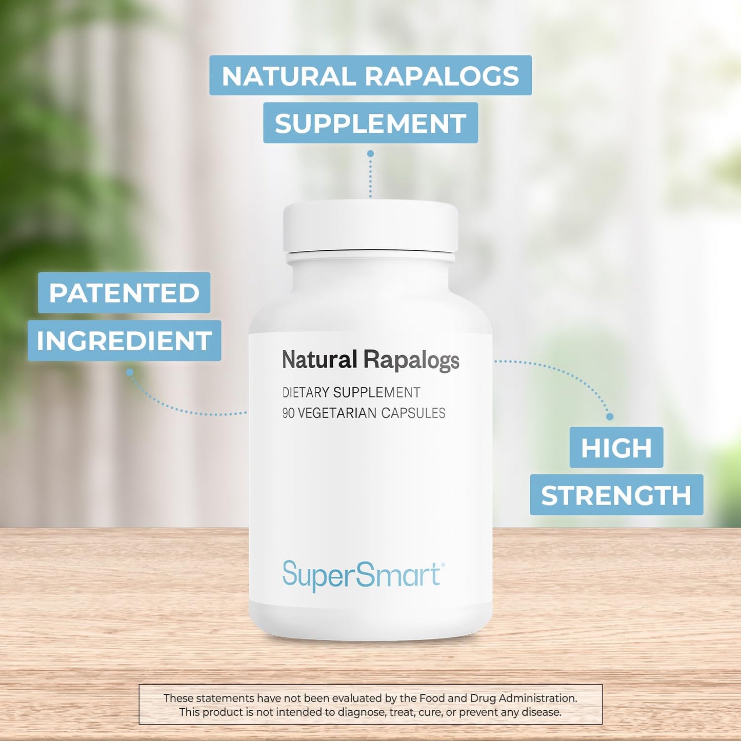 Supersmart Natural Rapalogs (Advanced Formula) with EGCG, Fisetin, Trans-Resveratrol, Salicin, Curcumin Phytosome, 90 Vegetarian Capsules