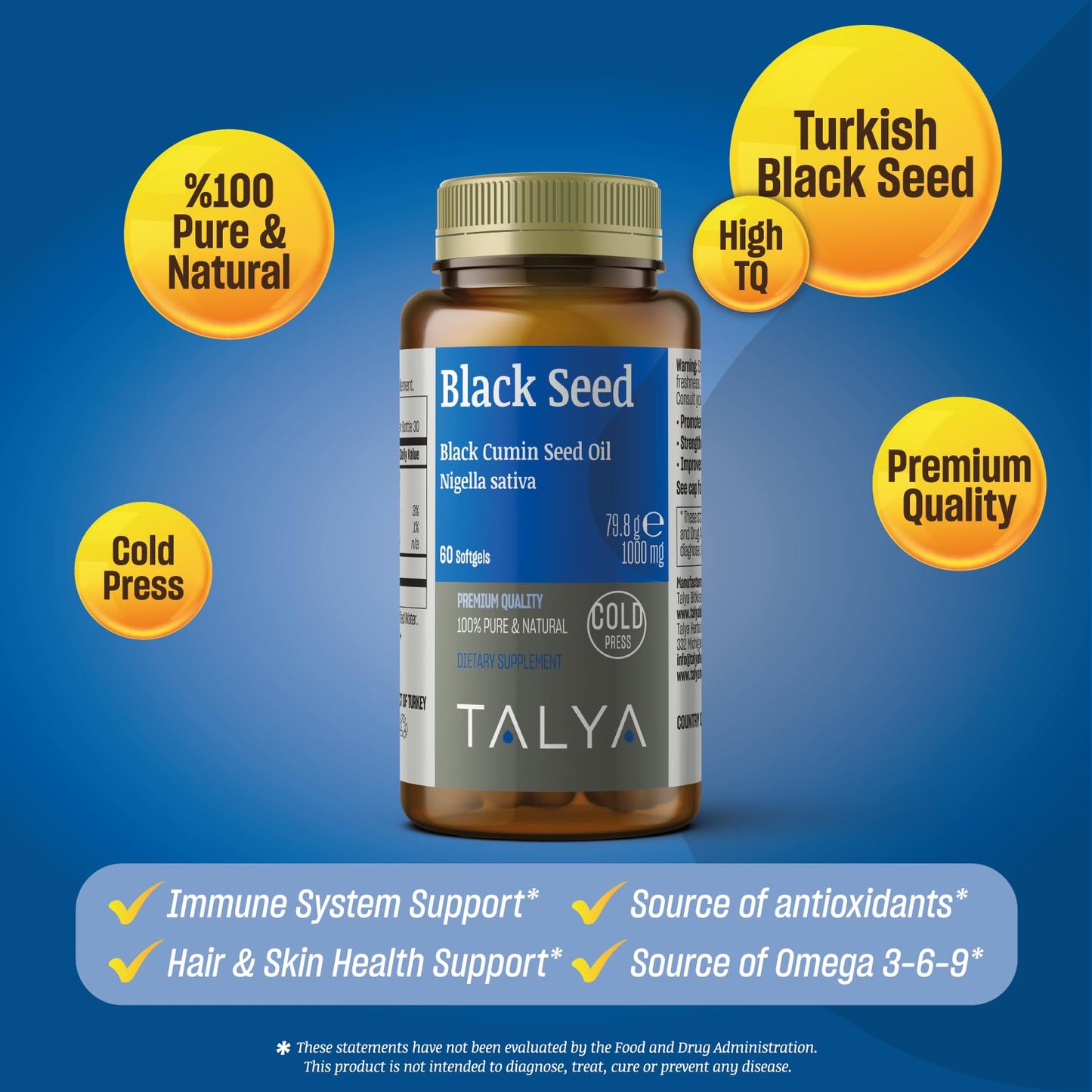TALYA Black Seed Oil Capsule 60 Count