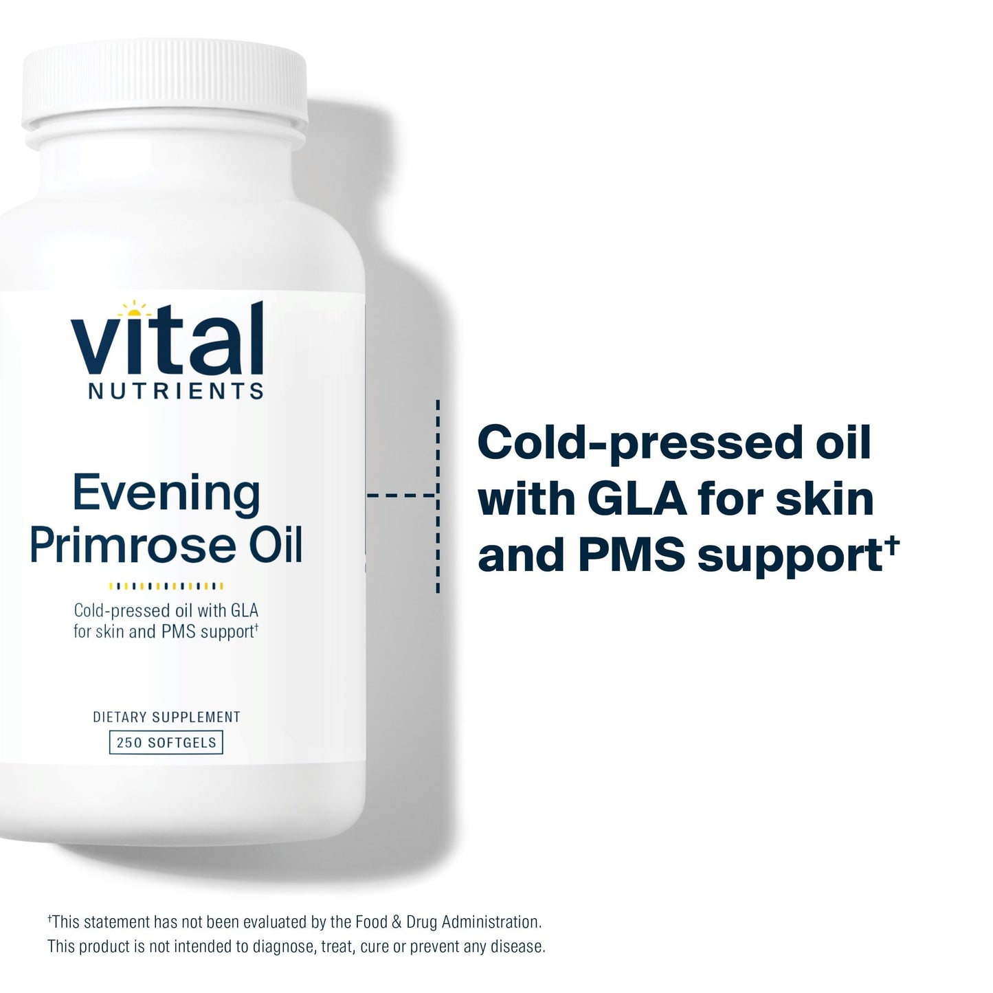Vital Nutrients Evening Primrose Oil 1000mg Softgels, 250 Softgels
