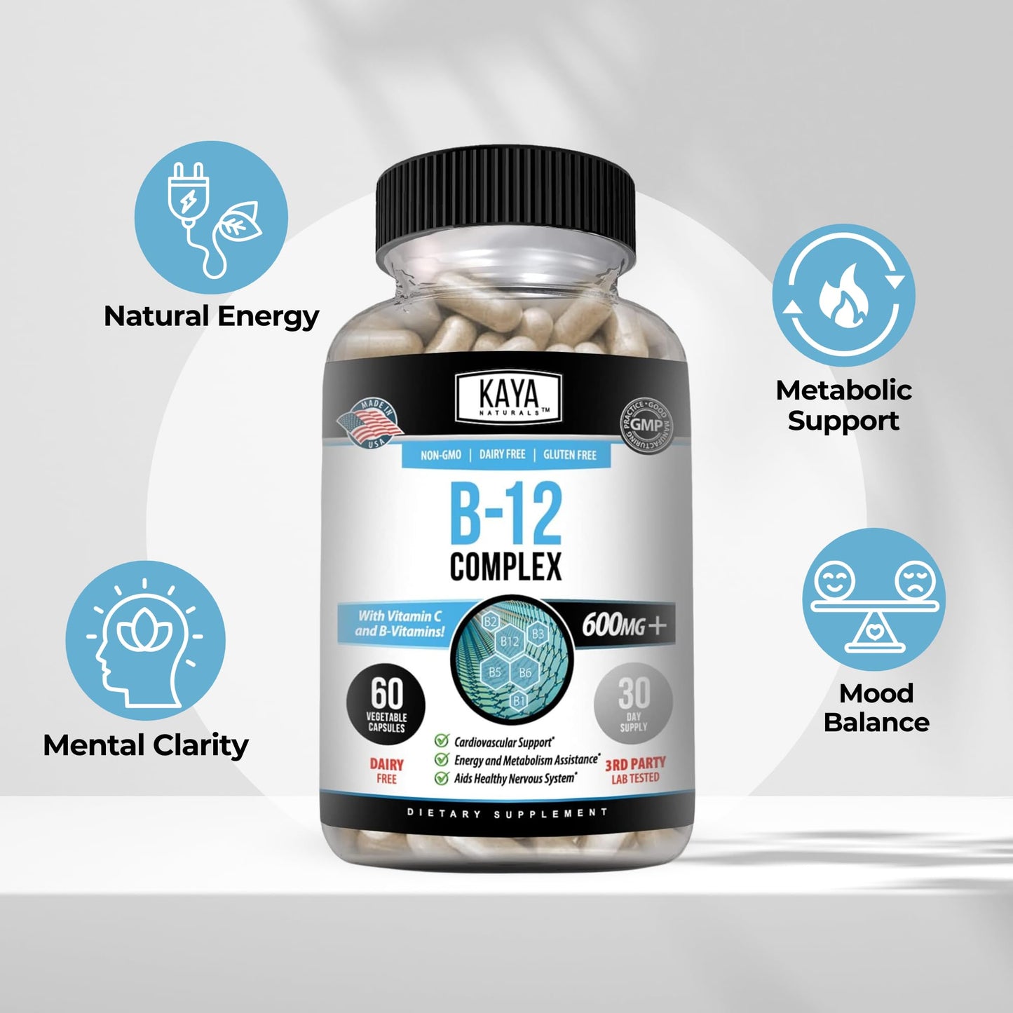 Kaya Naturals B-12 Complex Capsules 120