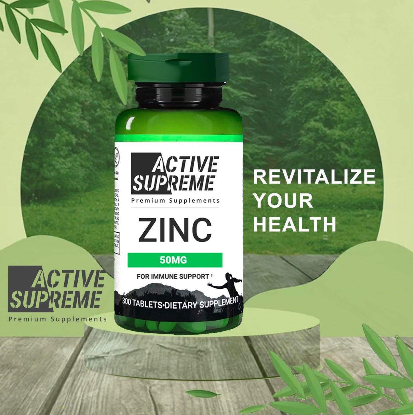 Active Supreme Zinc Citrate 50 mg Capsule, 300 Count