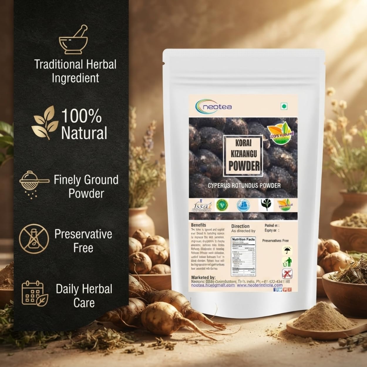 neotea Korai Kizhangu Powder (Cyperus Rotundus) 10.5822