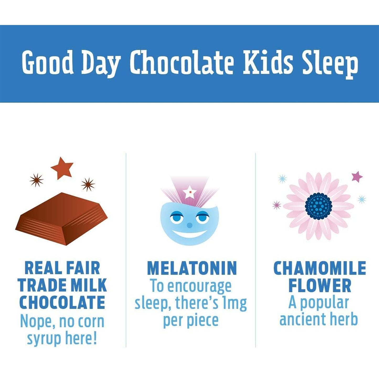 Good Day Chocolate Melatonin for Kids Chewable 100-count
