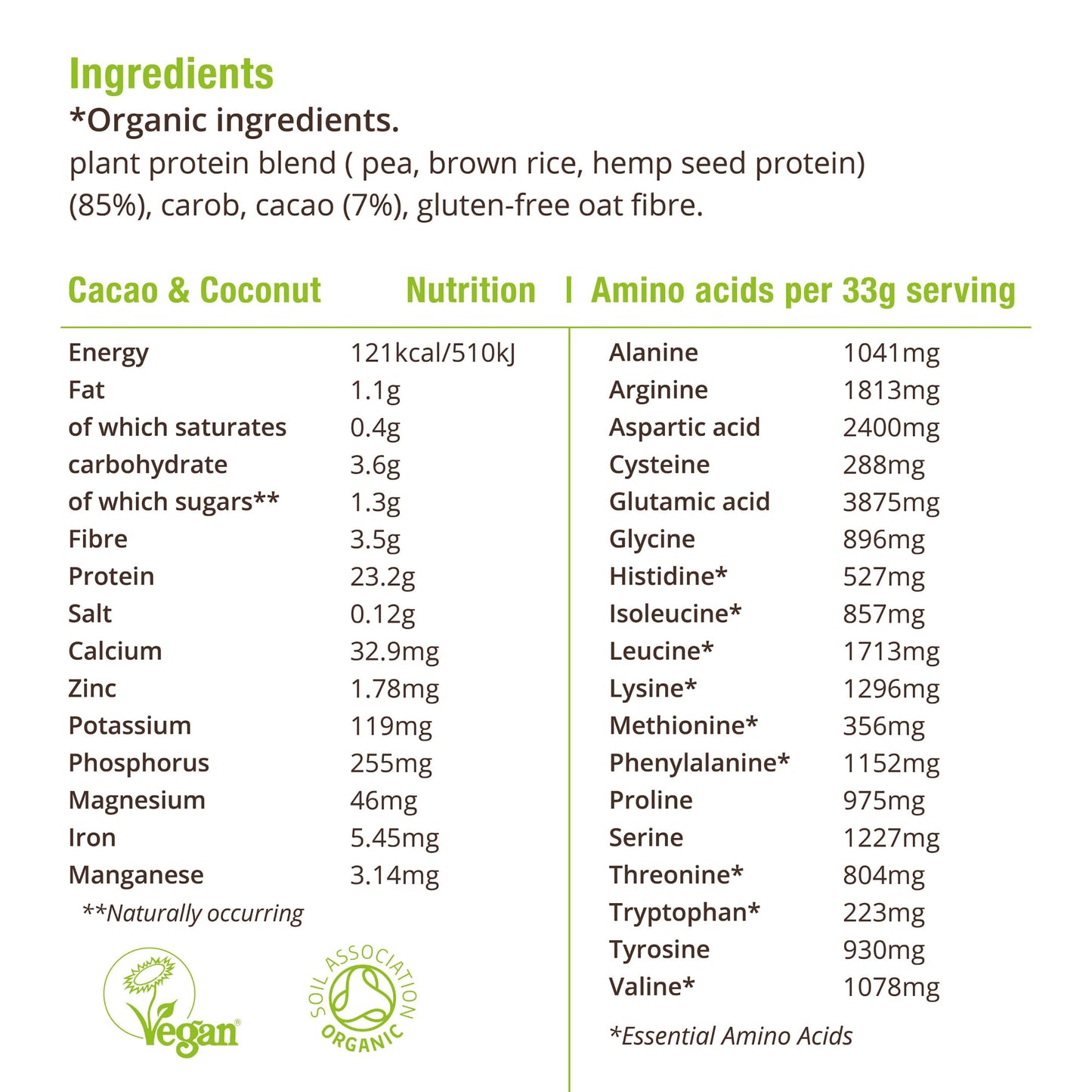 BodyMe Organic Vegan Protein Powder Blend, 35.274 oz